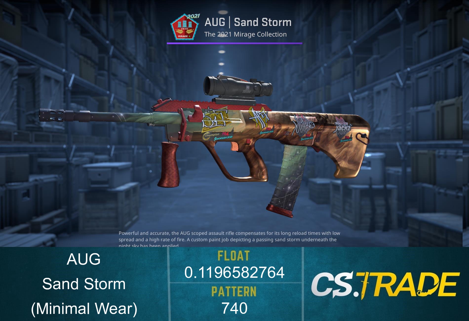 AUG | Sand Storm (Minimal Wear) Screenshot