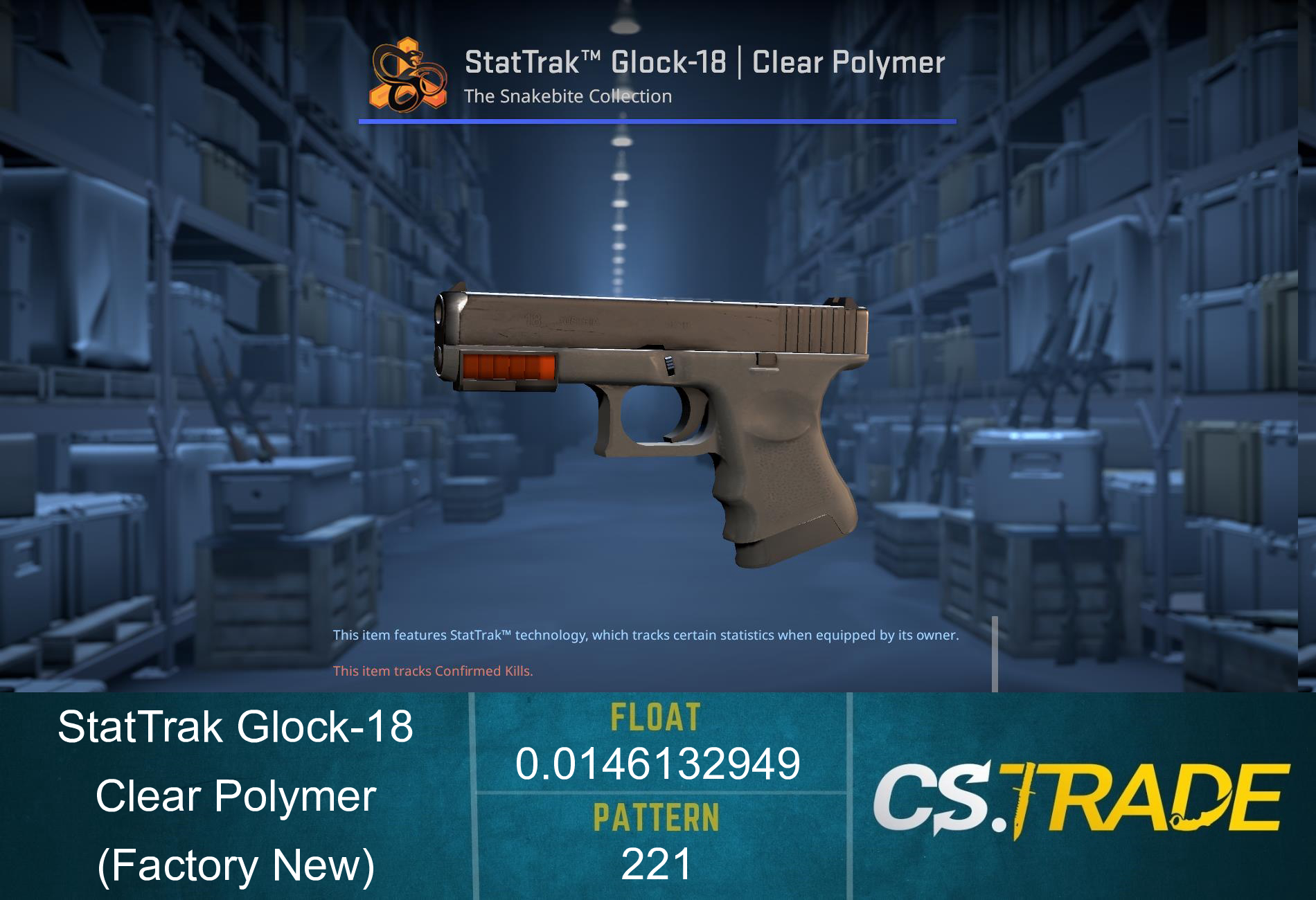 Glock 18 Clear Polymer ⭐️ Cs2 Skin