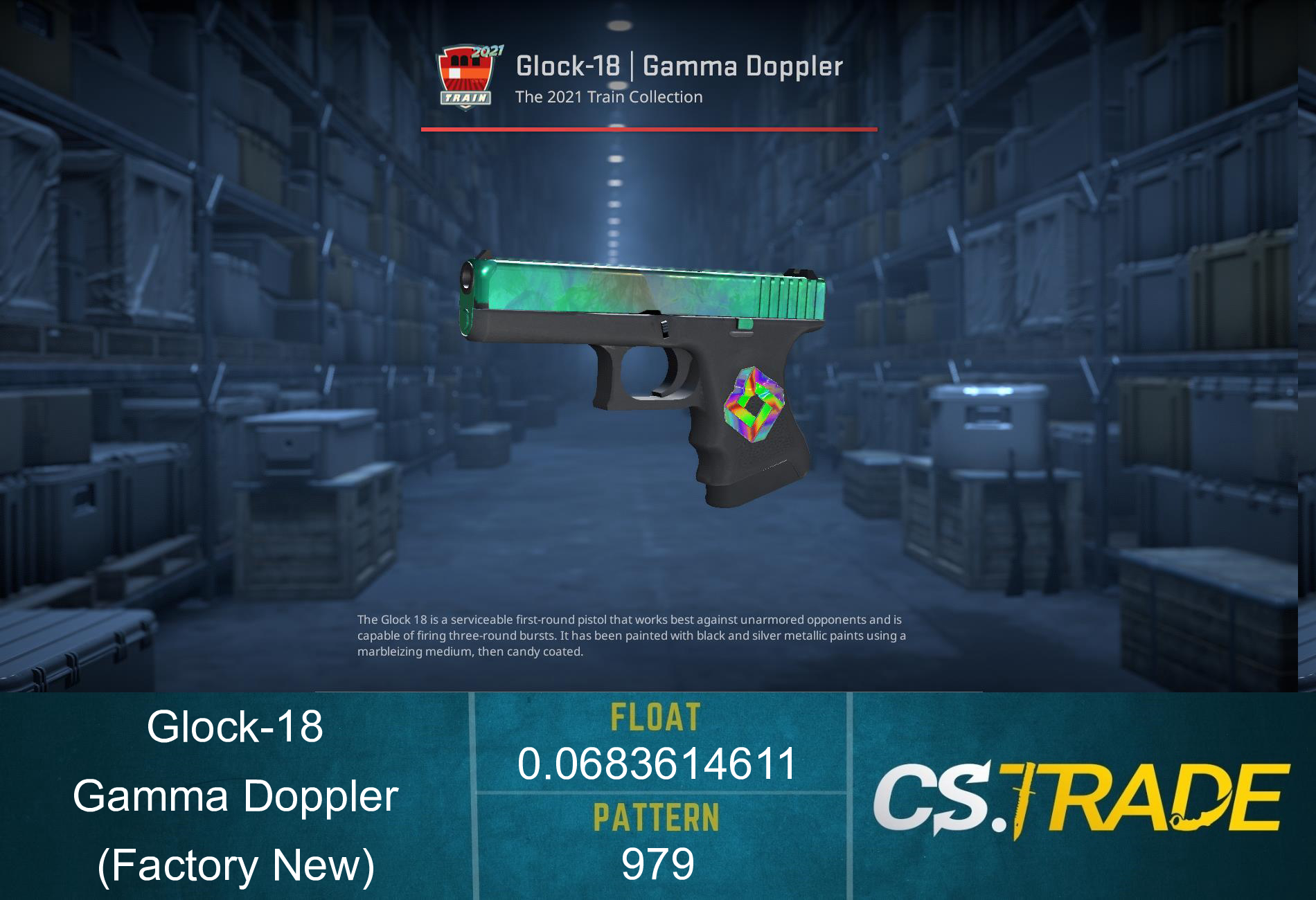 Glock-18 | Gamma Doppler Phase 2 (Factory New) Screenshot