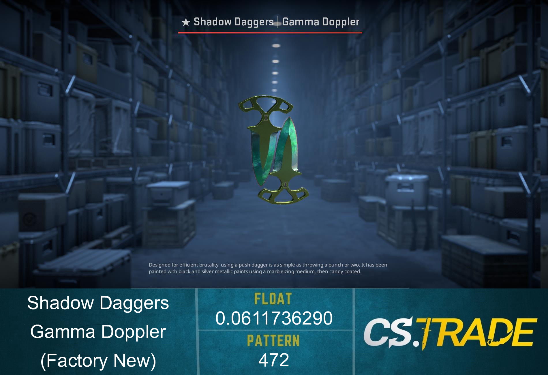 ★ Shadow Daggers | Gamma Doppler Phase 2 (Factory New) Screenshot