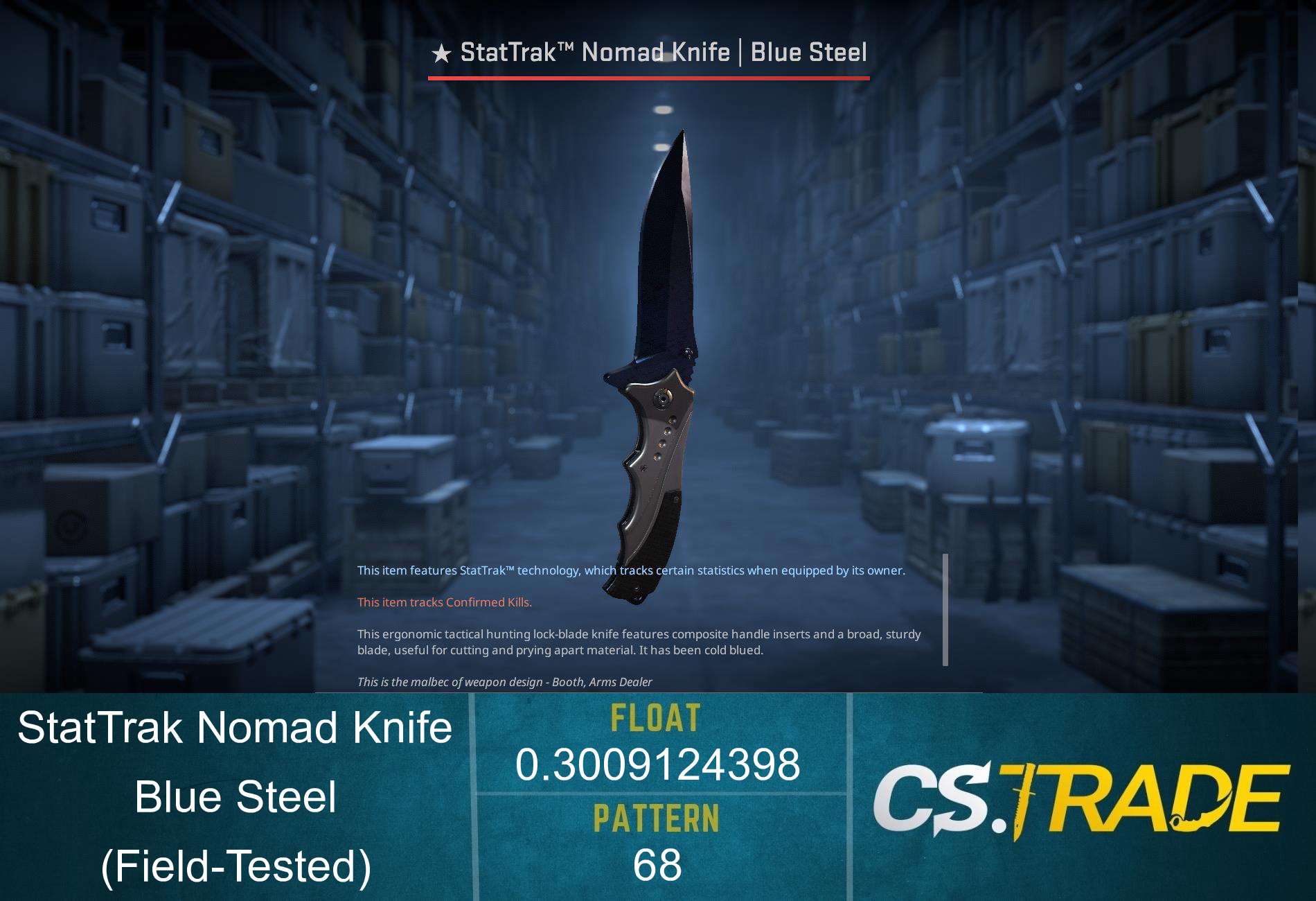 ★ Nomad Knife | Blue Steel (Factory New) Screenshot