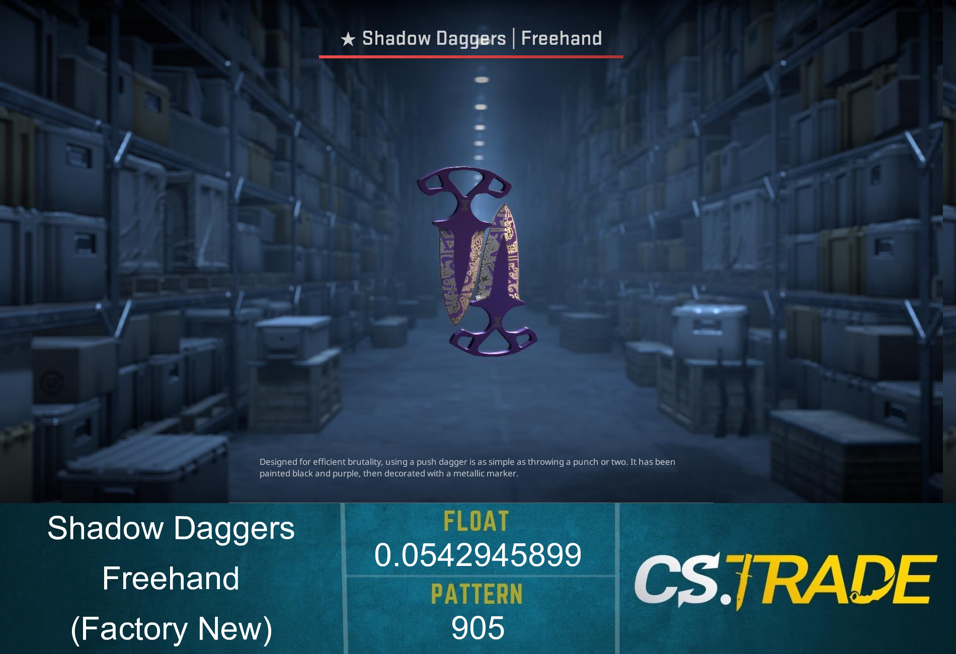 ★ Shadow Daggers | Freehand (Factory New) Screenshot