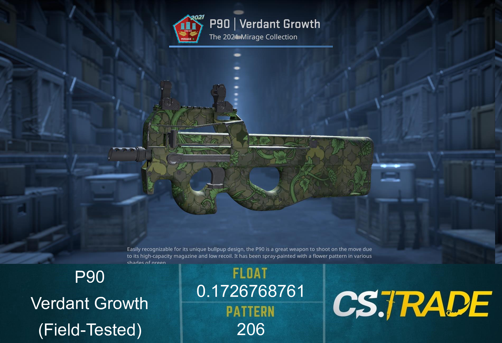 P90 | Verdant Growth (Field-Tested) Screenshot