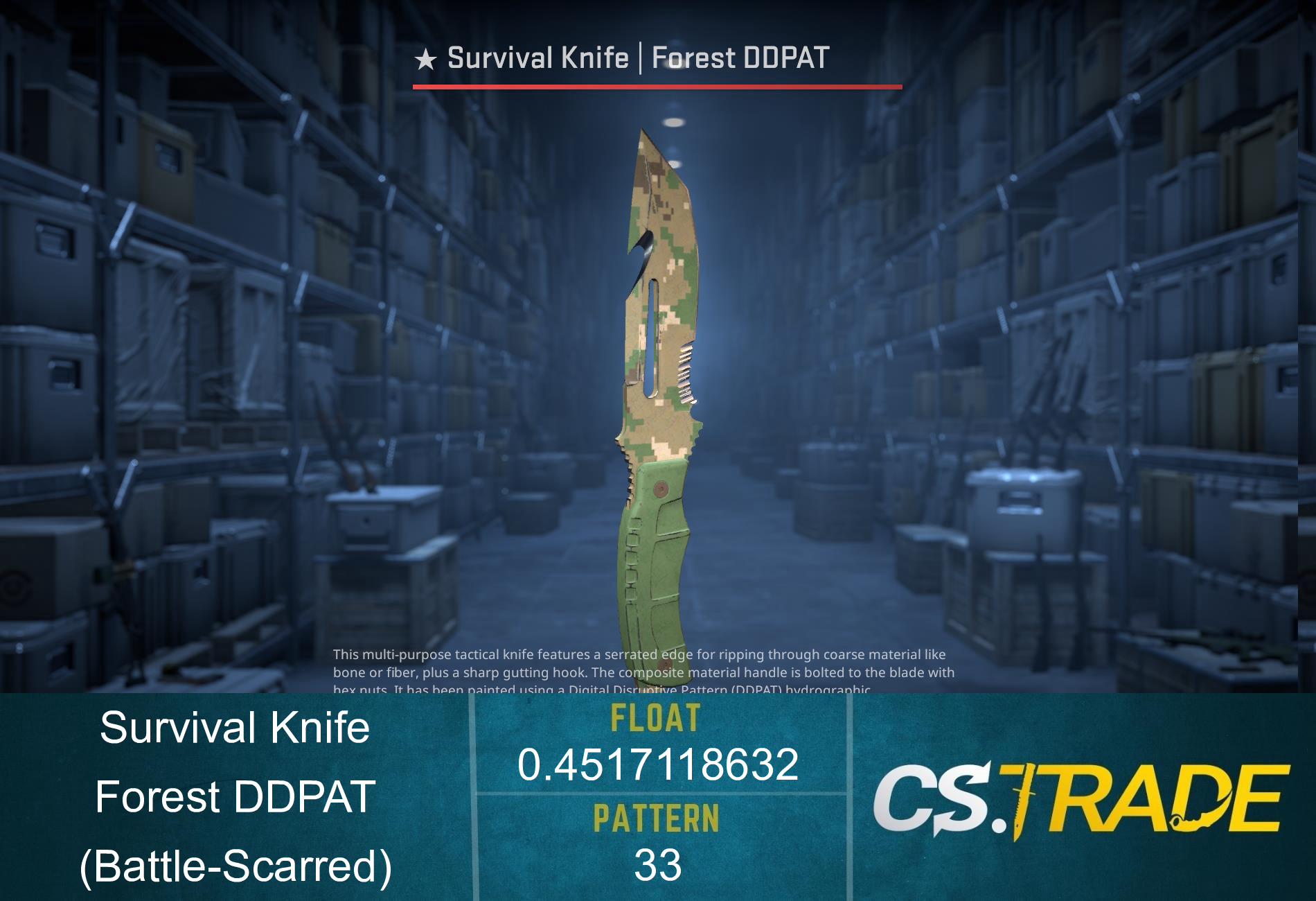 ★ Survival Knife | Forest DDPAT (Battle-Scarred) Screenshot