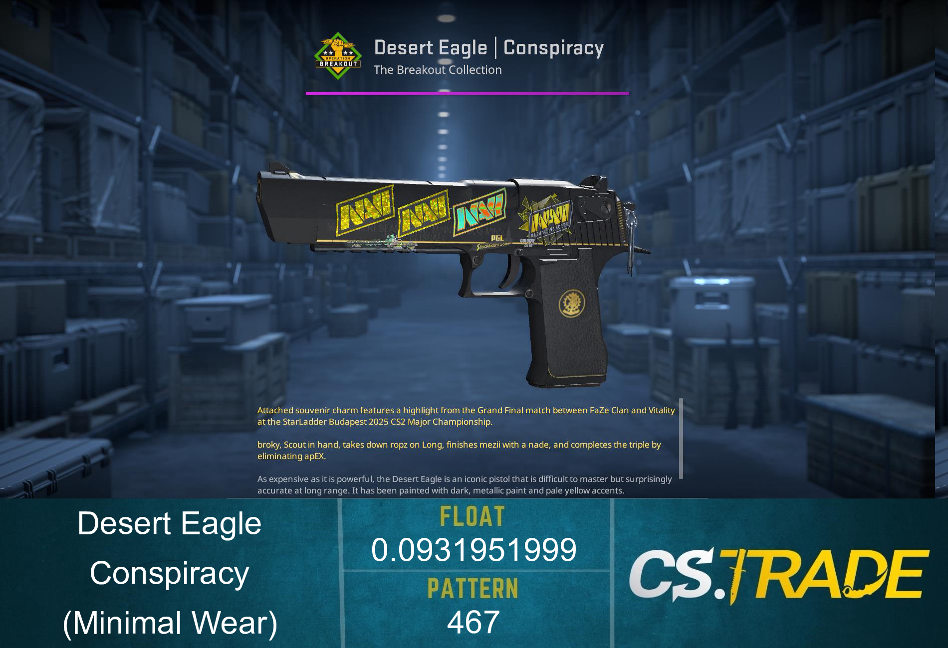 StatTrak™ Desert Eagle | Conspiracy (Minimal Wear) Screenshot