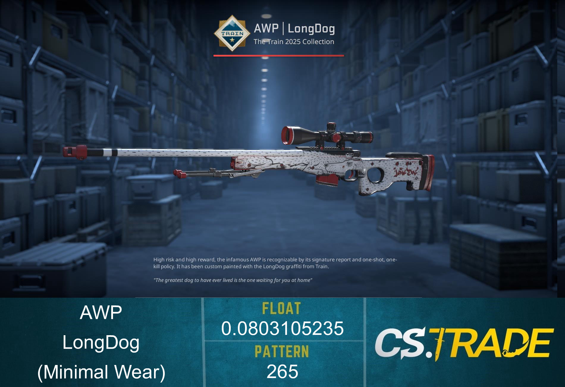 Souvenir AWP | LongDog (Minimal Wear) Screenshot
