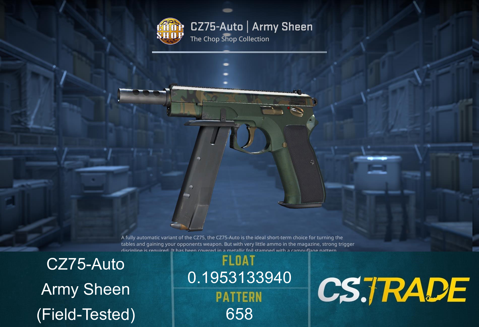 CZ75-Auto | Army Sheen (Field-Tested) Screenshot