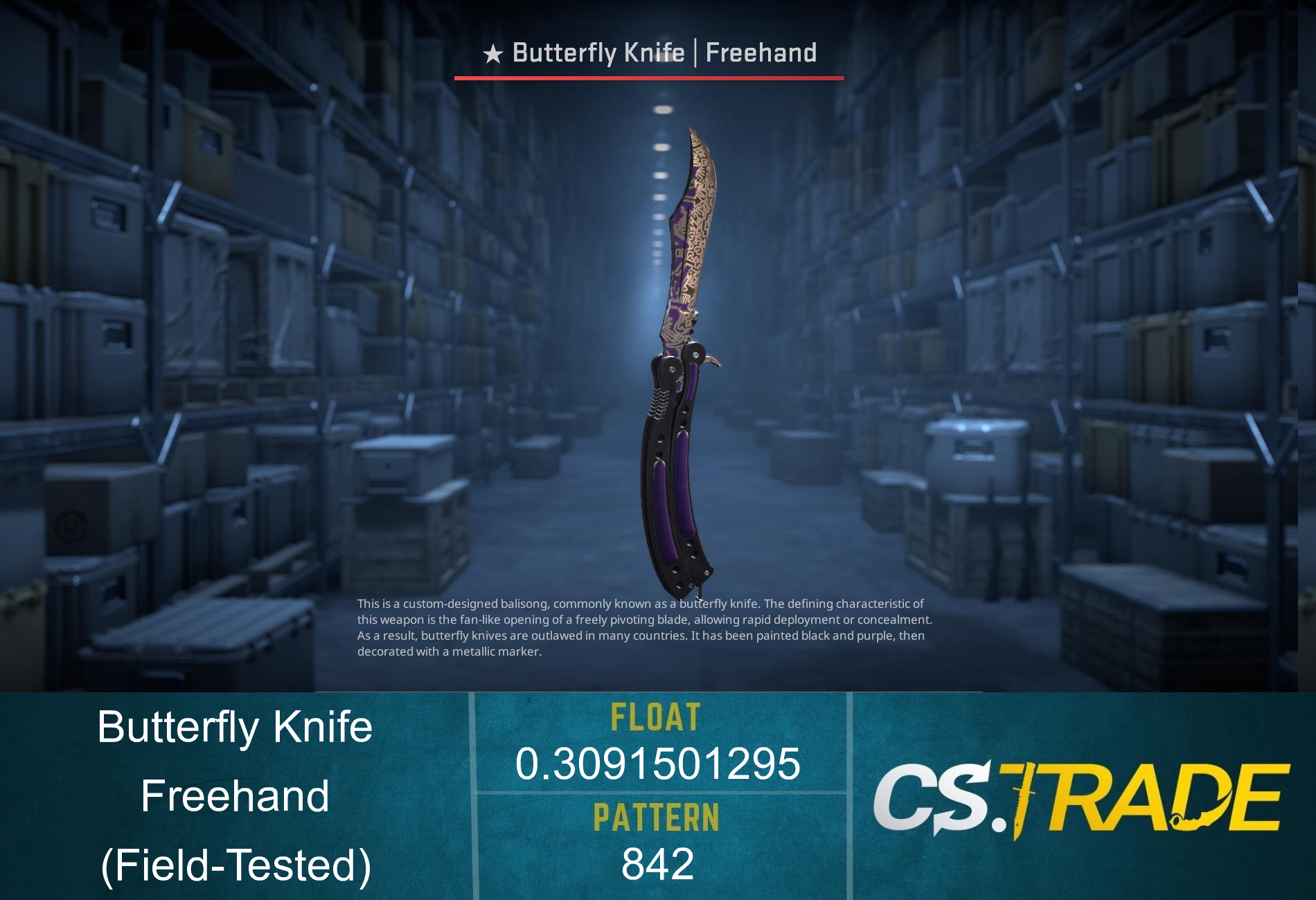★ Butterfly Knife | Freehand (Field-Tested) Screenshot