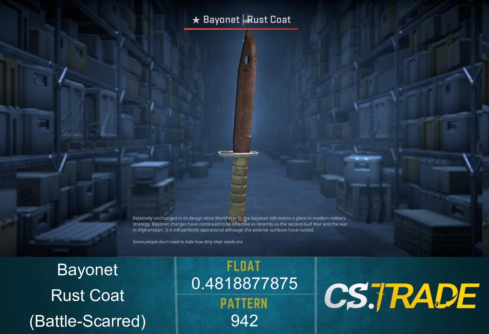 ★ Bayonet | Rust Coat (Battle-Scarred) Screenshot