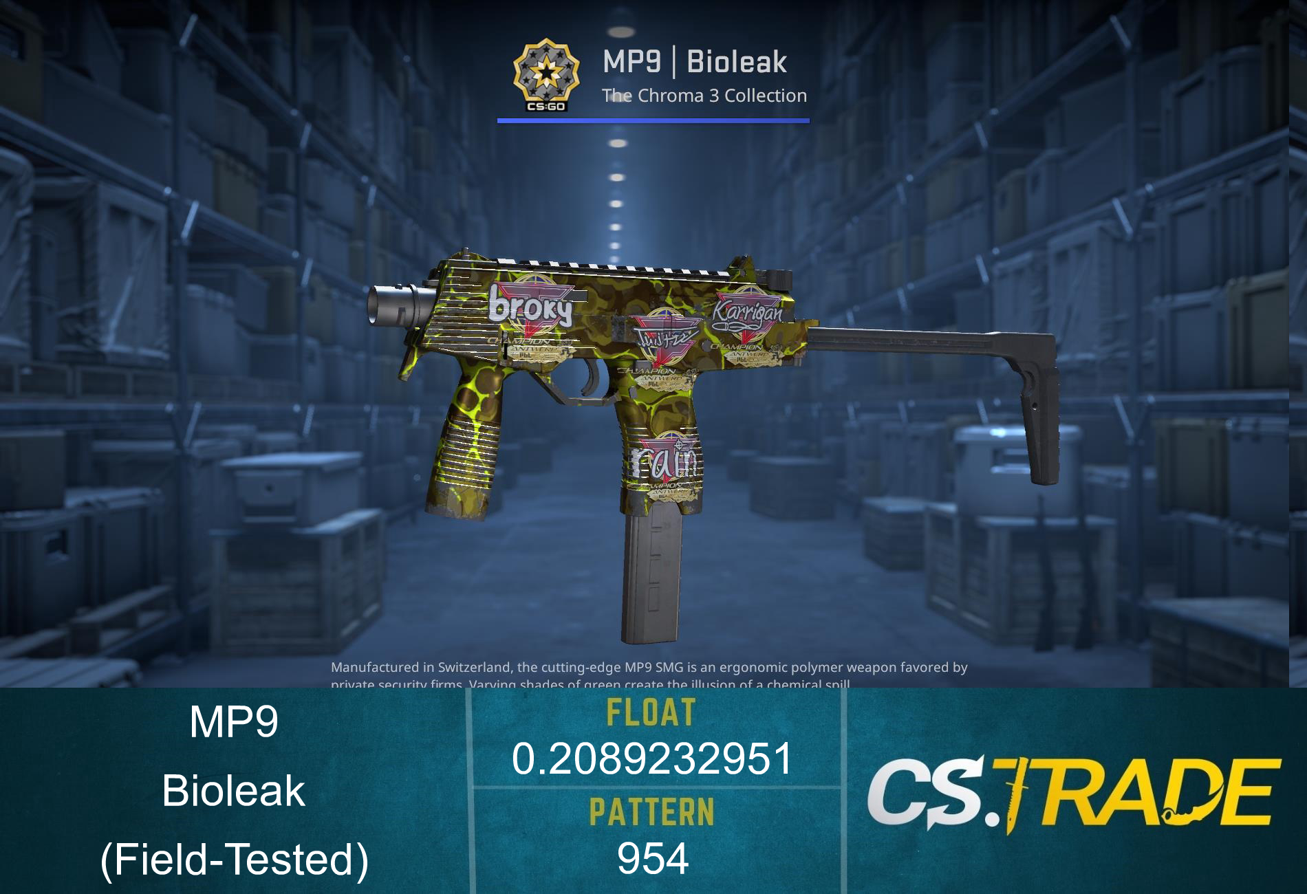 MP9 | Bioleak (Field-Tested) Screenshot
