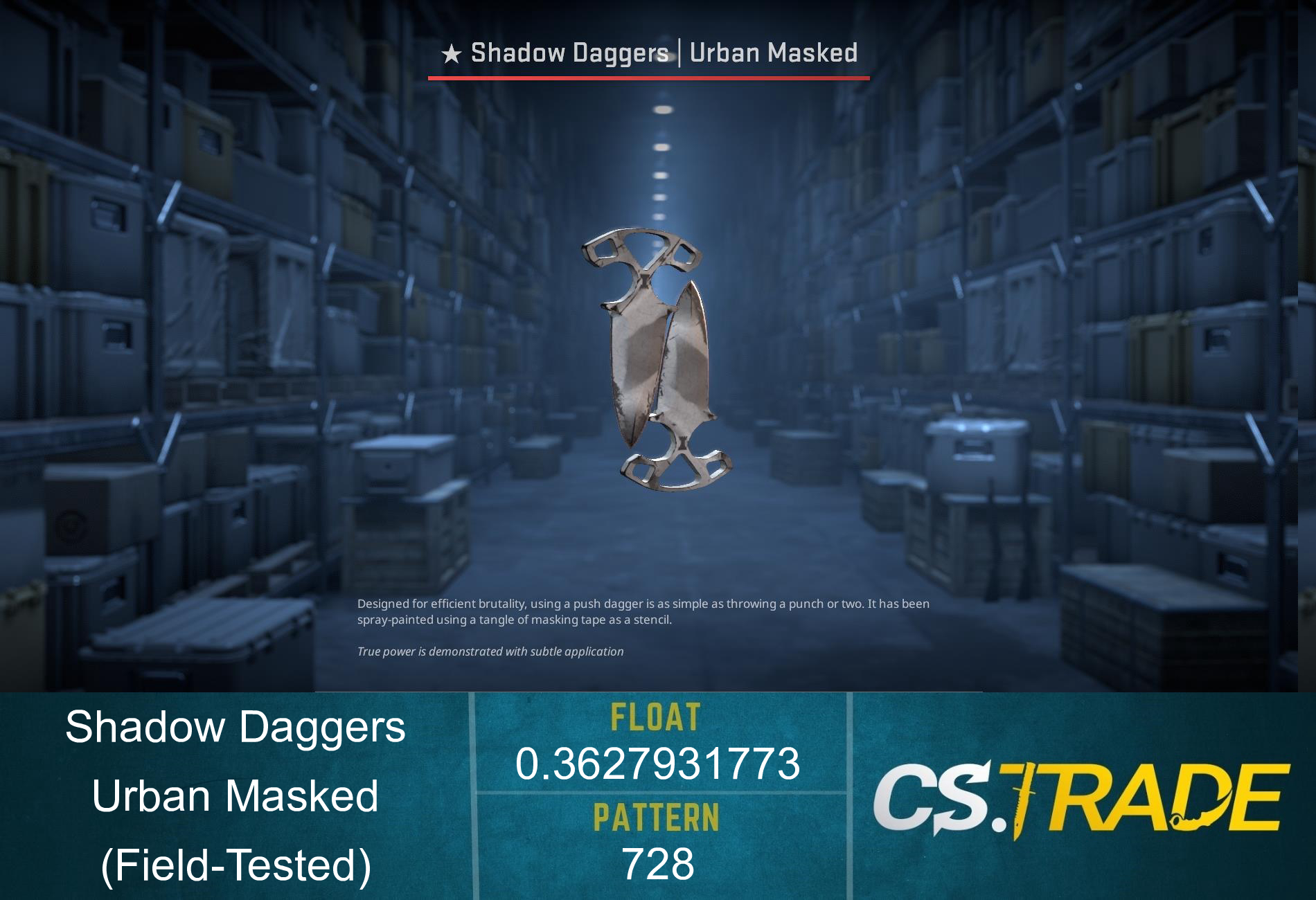 ★ Shadow Daggers | Urban Masked (Field-Tested)