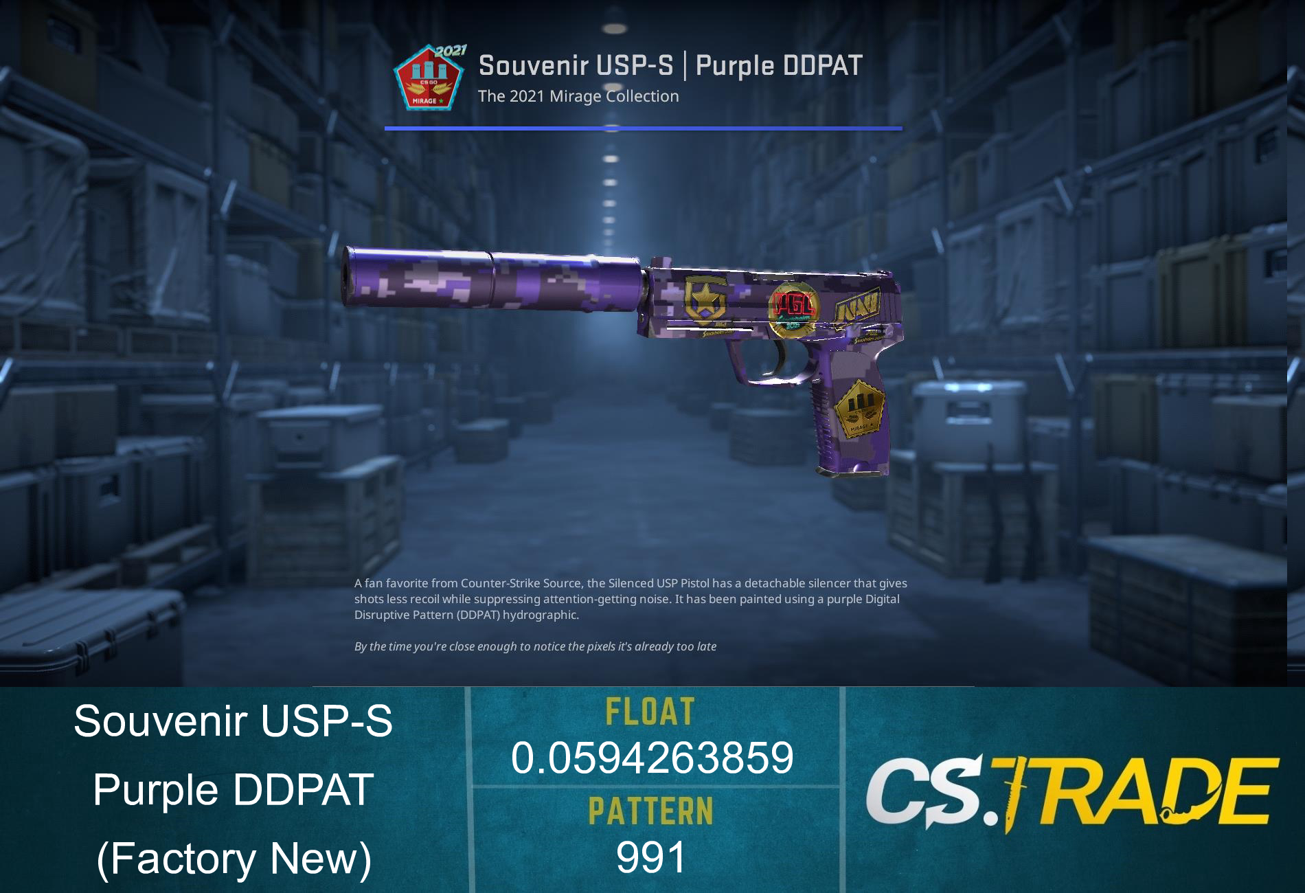 USP-S | Purple DDPAT (Factory New) Screenshot
