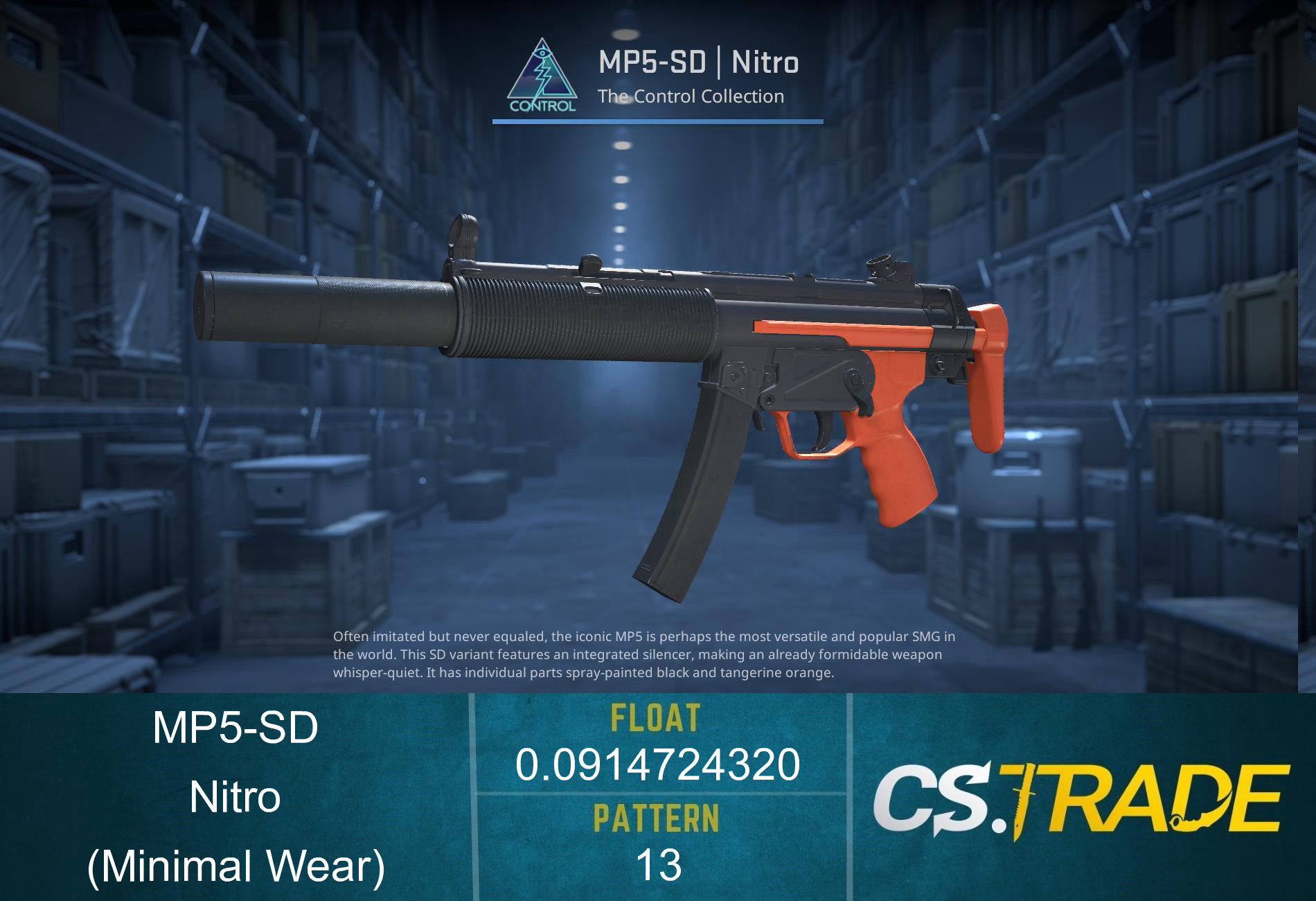 MP5-SD | Nitro (Minimal Wear) Screenshot