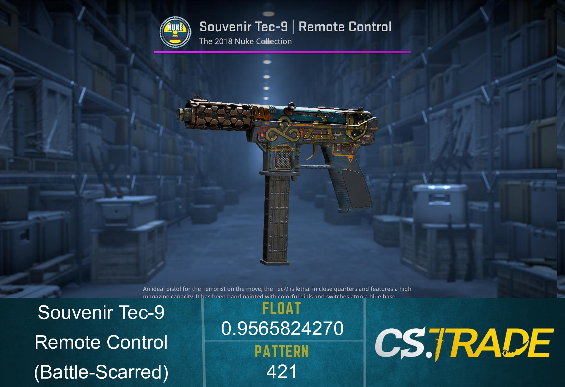 Tec-9 | Remote Control (Battle-Scarred) Screenshot