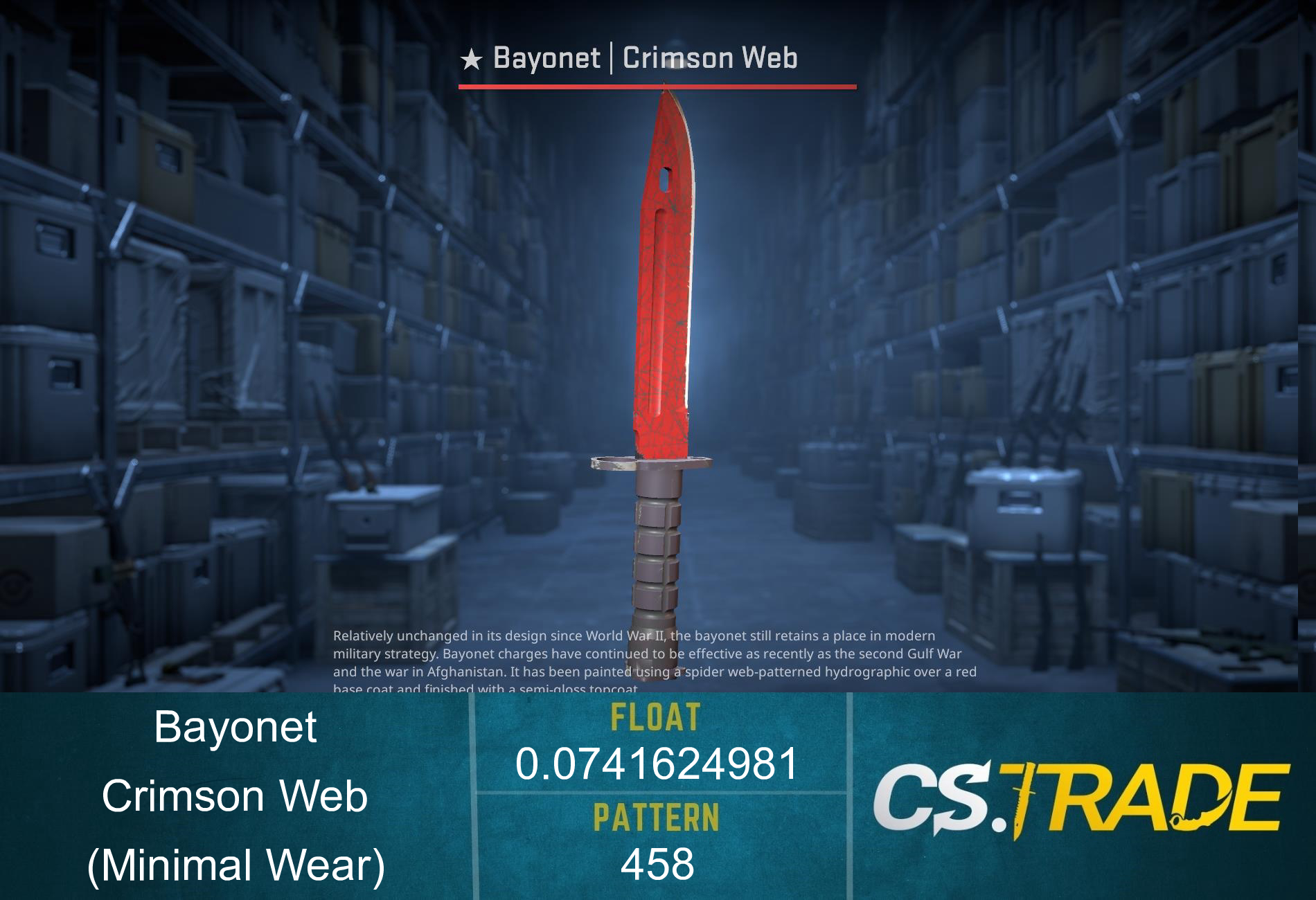 ★ StatTrak™ Bayonet | Crimson Web (Minimal Wear) Screenshot