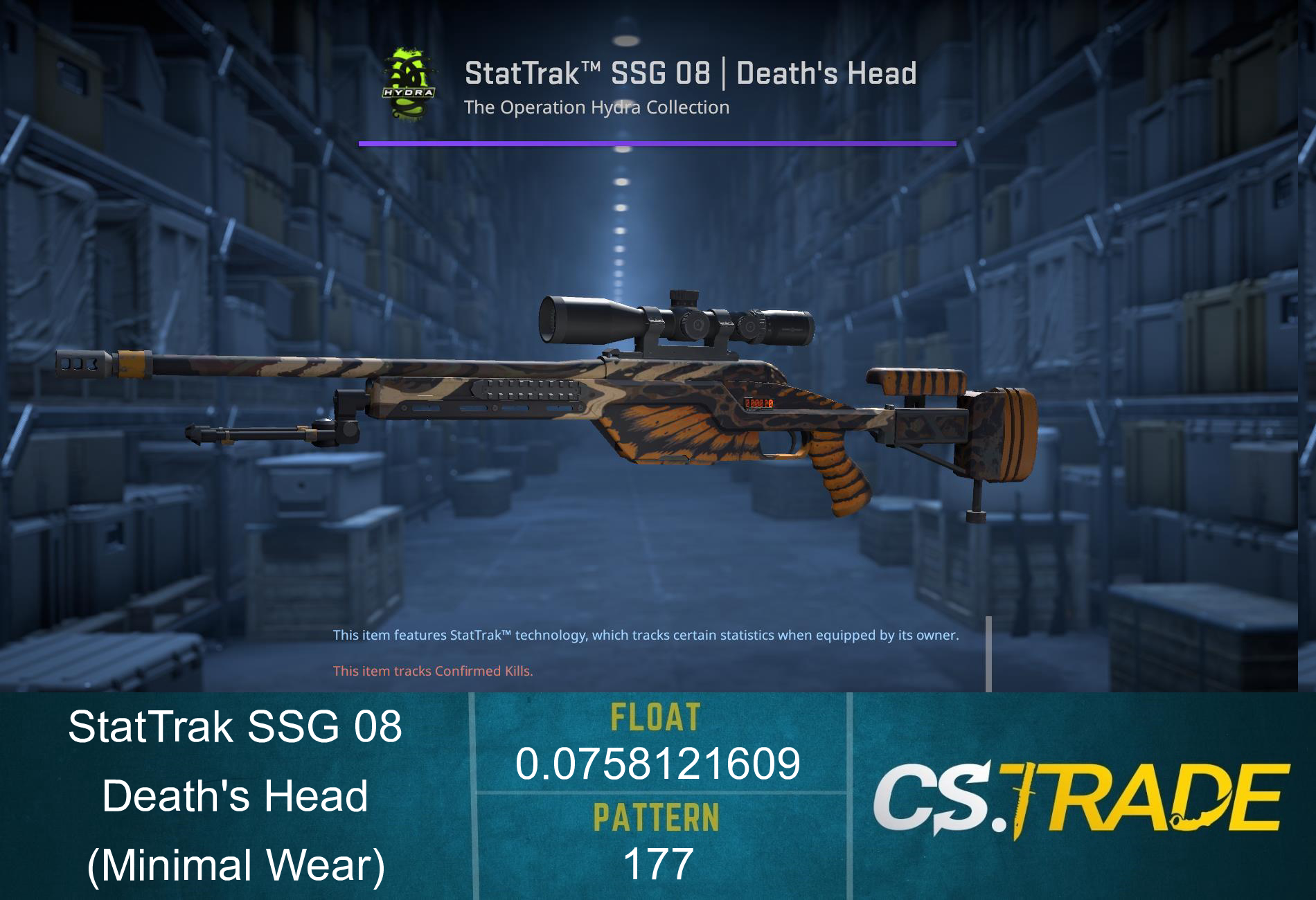 StatTrak™ SSG 08 | Death's Head (Minimal Wear) Screenshot