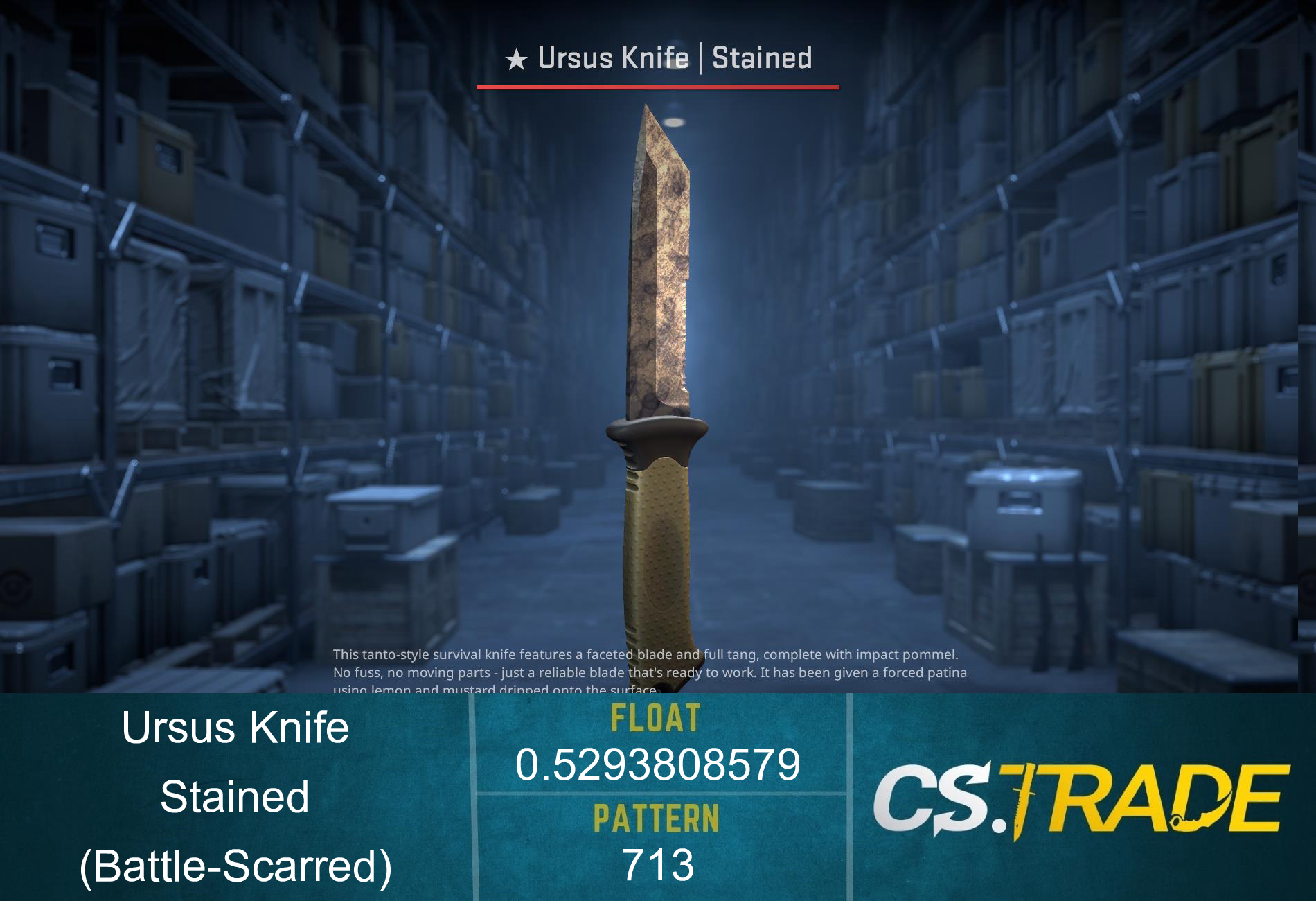 ★ StatTrak™ Ursus Knife | Stained (Battle-Scarred) Screenshot