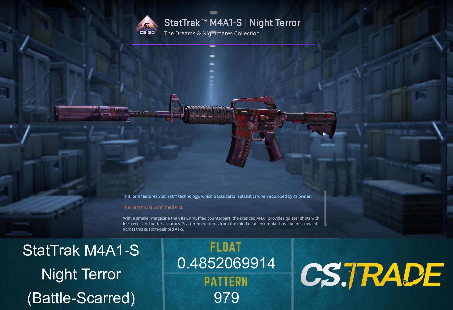 M4A1-S | Night Terror (Battle-Scarred) Screenshot