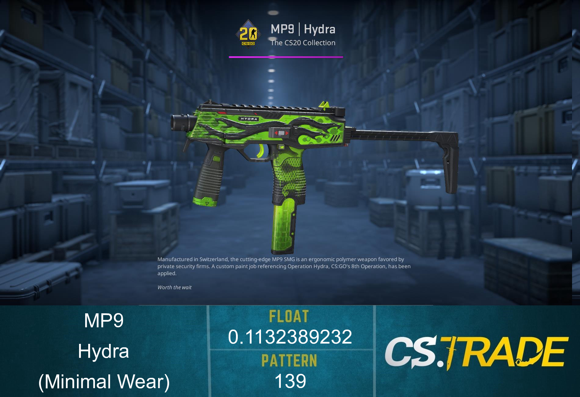 MP9 | Hydra (Factory New) Screenshot