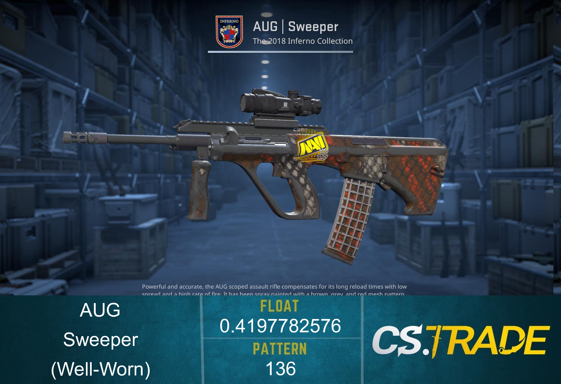 AUG | Sweeper (Well-Worn) Screenshot