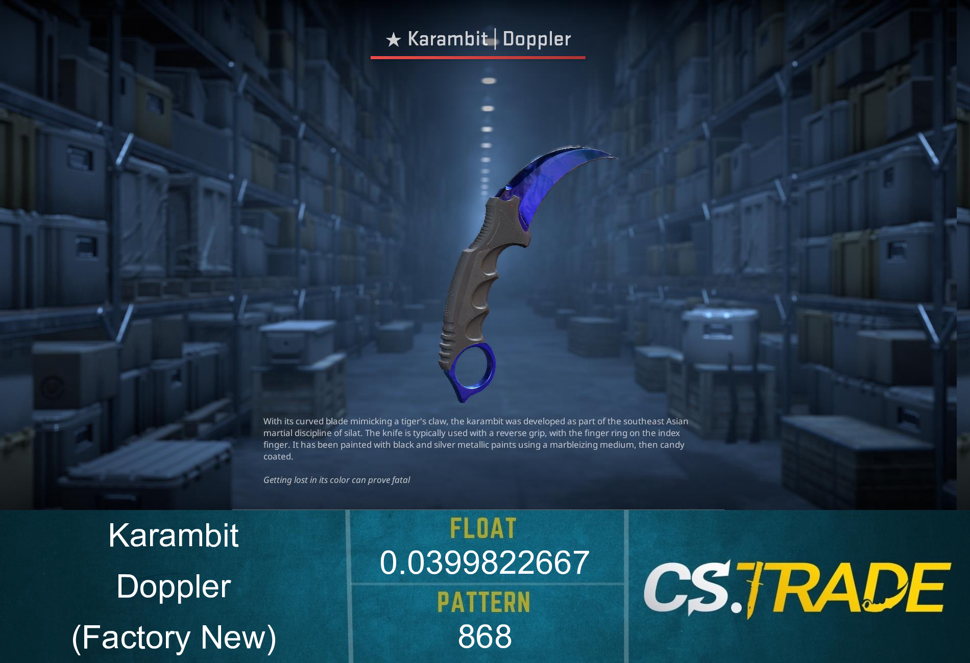 ★ Karambit | Doppler Sapphire (Factory New) Screenshot