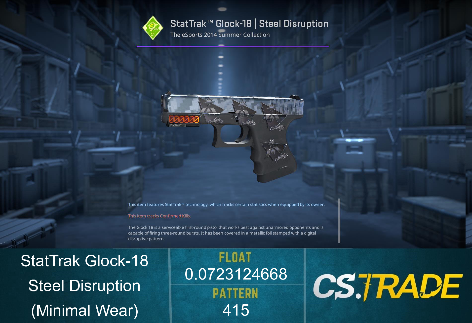 Glock-18 | Steel Disruption (Minimal Wear) Screenshot
