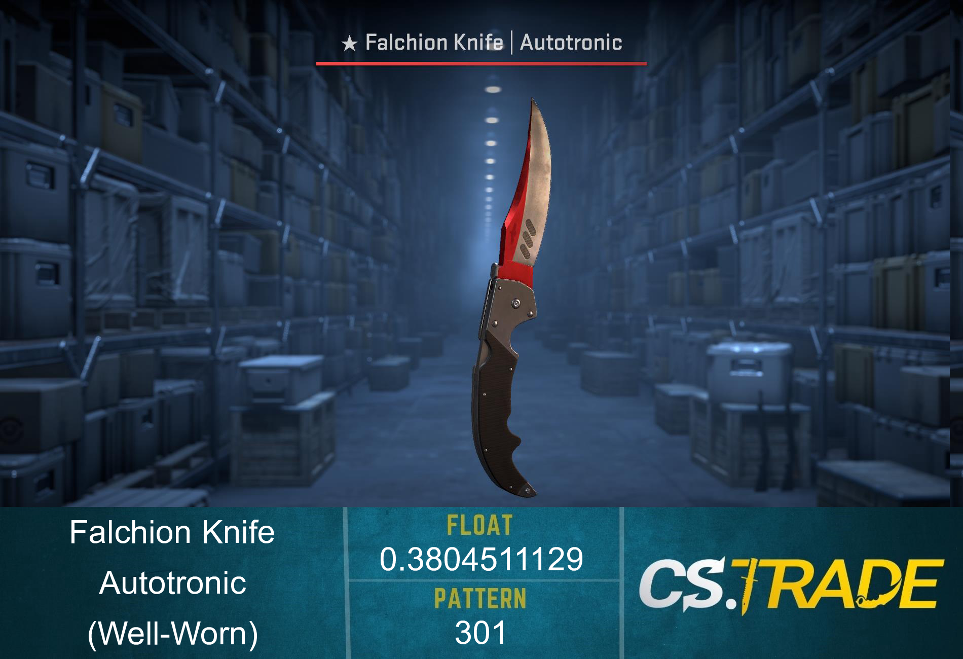 ★ StatTrak™ Falchion Knife | Autotronic (Well-Worn) Screenshot