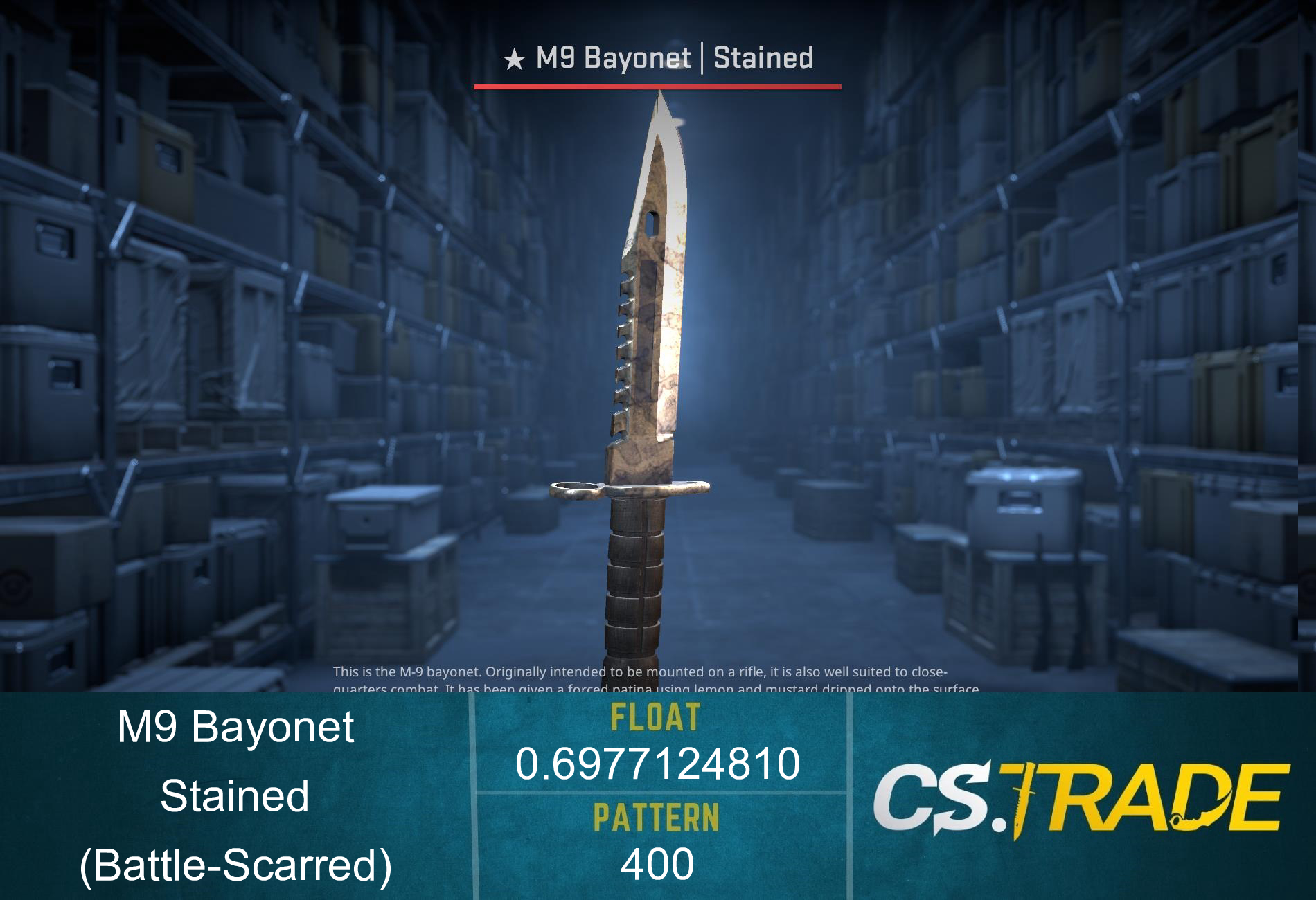 ★ M9 Bayonet | Stained (Battle-Scarred) Screenshot