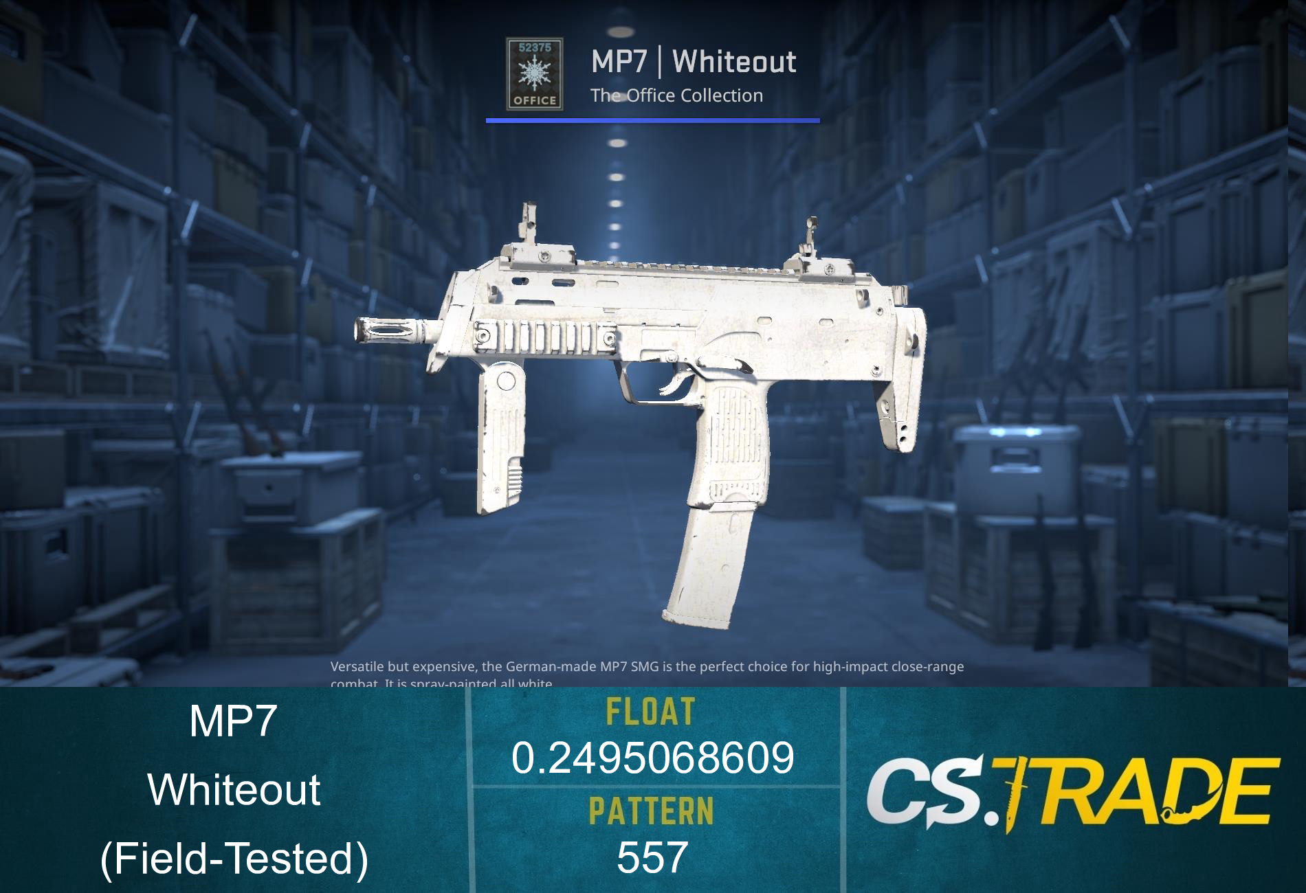 MP7 | Whiteout (Field-Tested) Screenshot