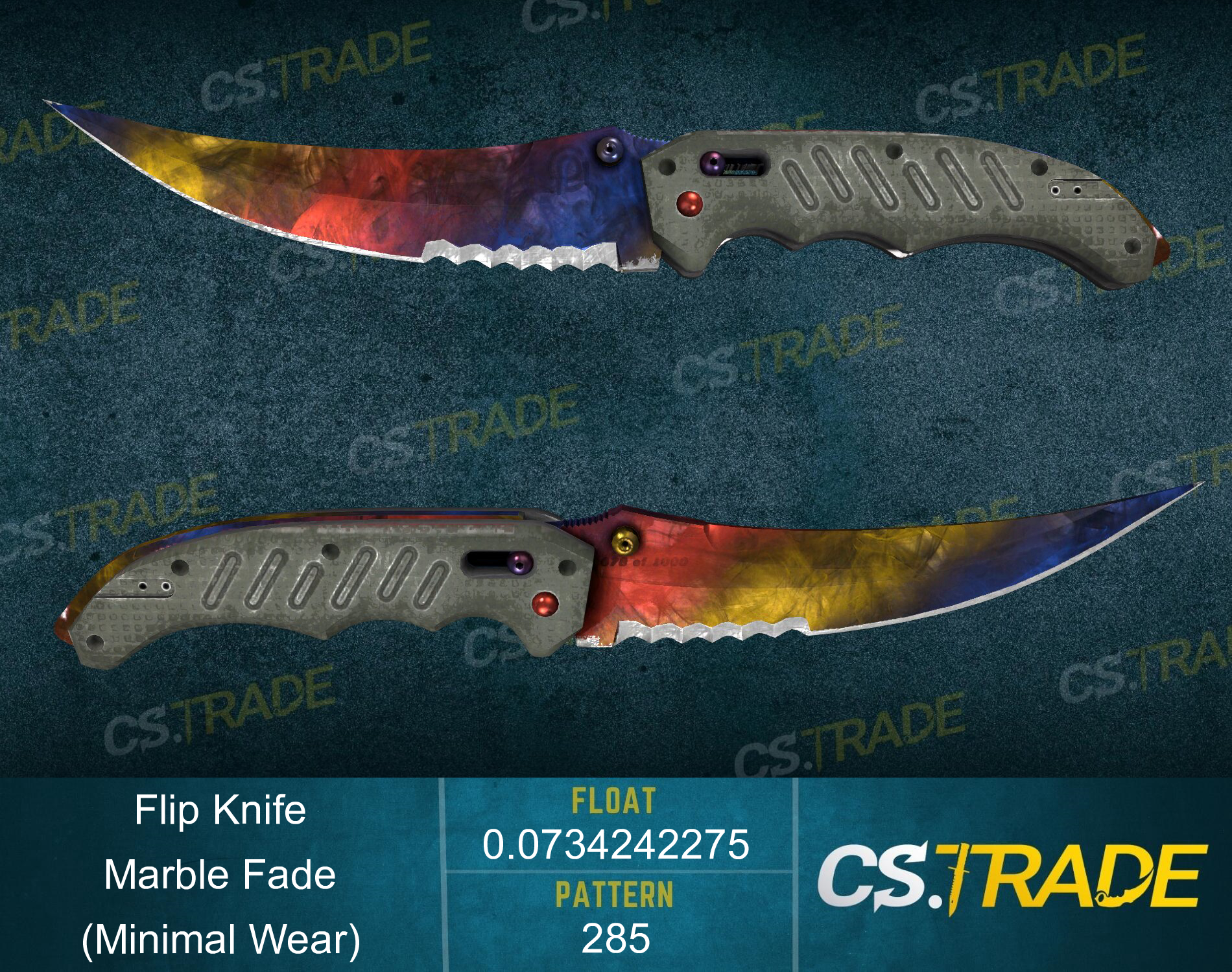 ★ Flip Knife | Marble Fade (Minimal Wear) Screenshot