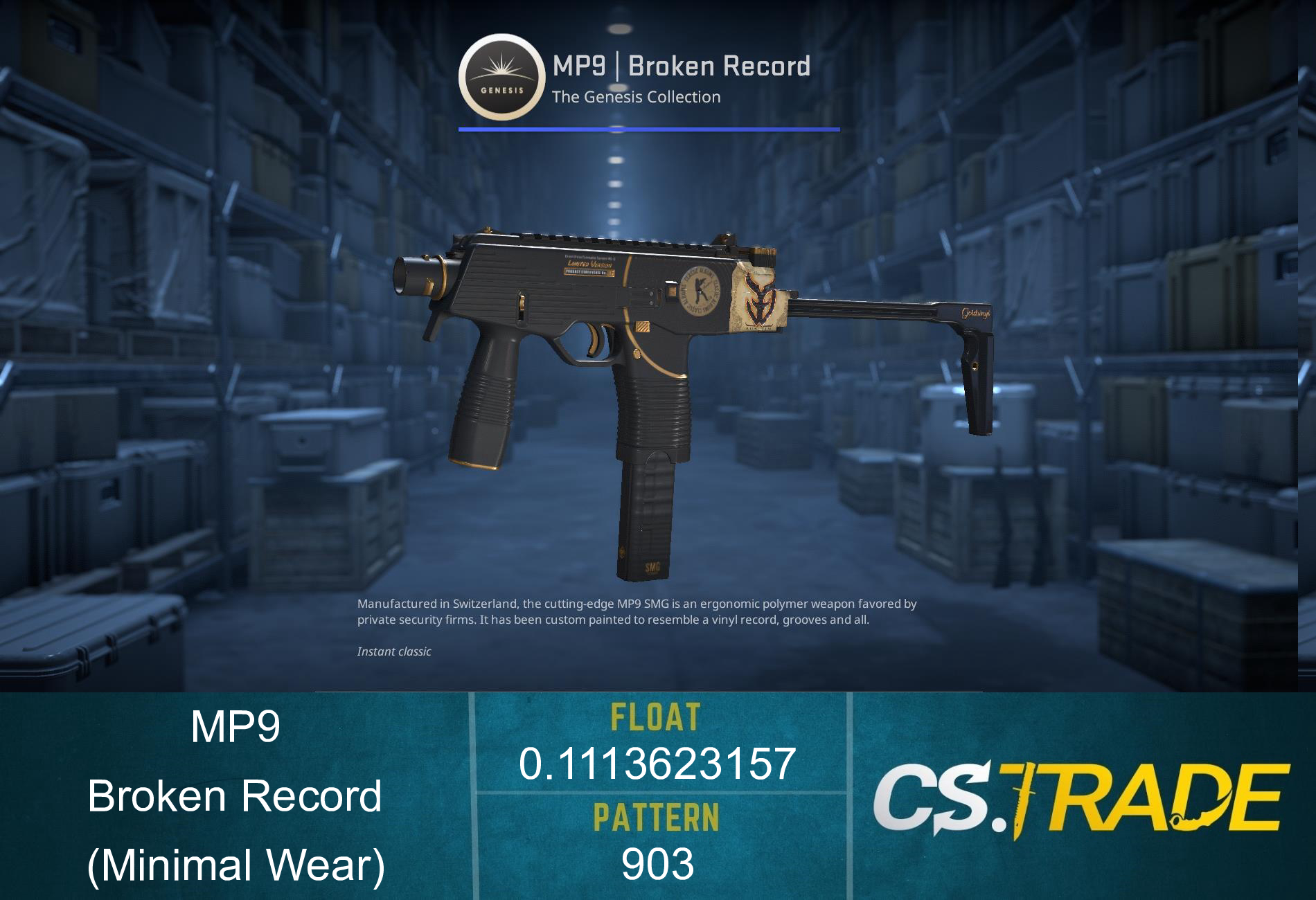 MP9 | Broken Record (Factory New) Screenshot