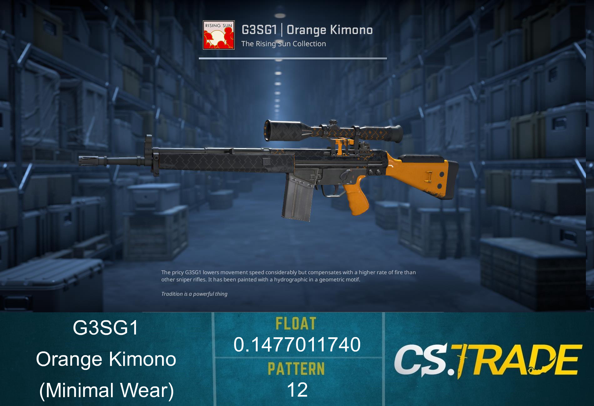 G3SG1 | Orange Kimono (Well-Worn) Screenshot