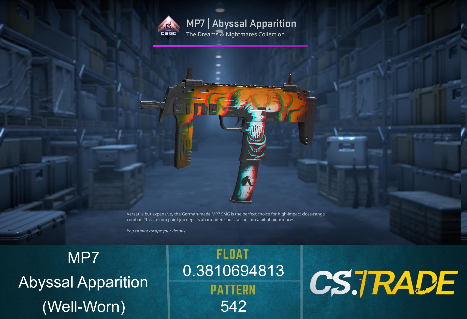 StatTrak™ MP7 | Abyssal Apparition (Well-Worn) Screenshot