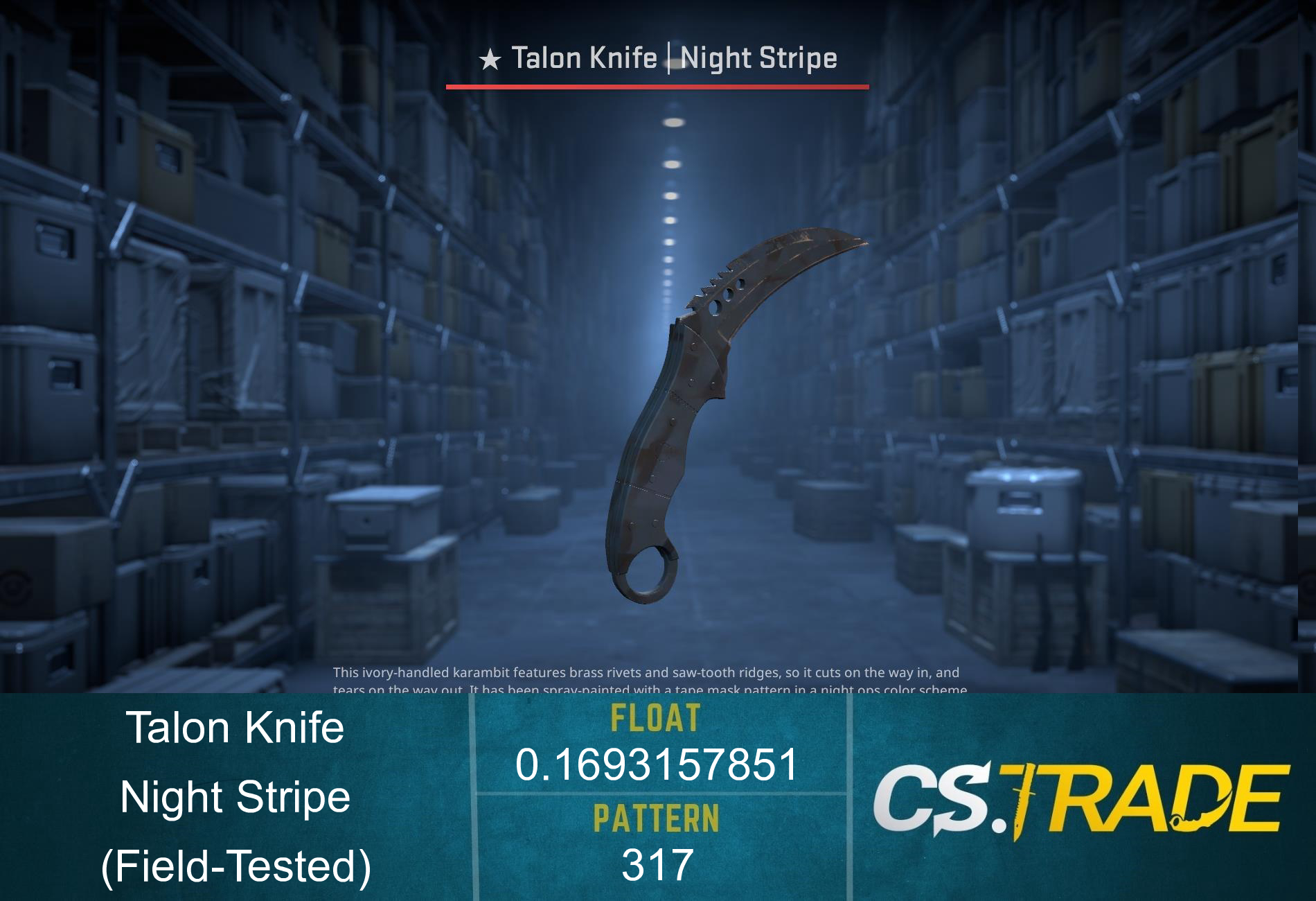 ★ Talon Knife | Night Stripe (Field-Tested) Screenshot