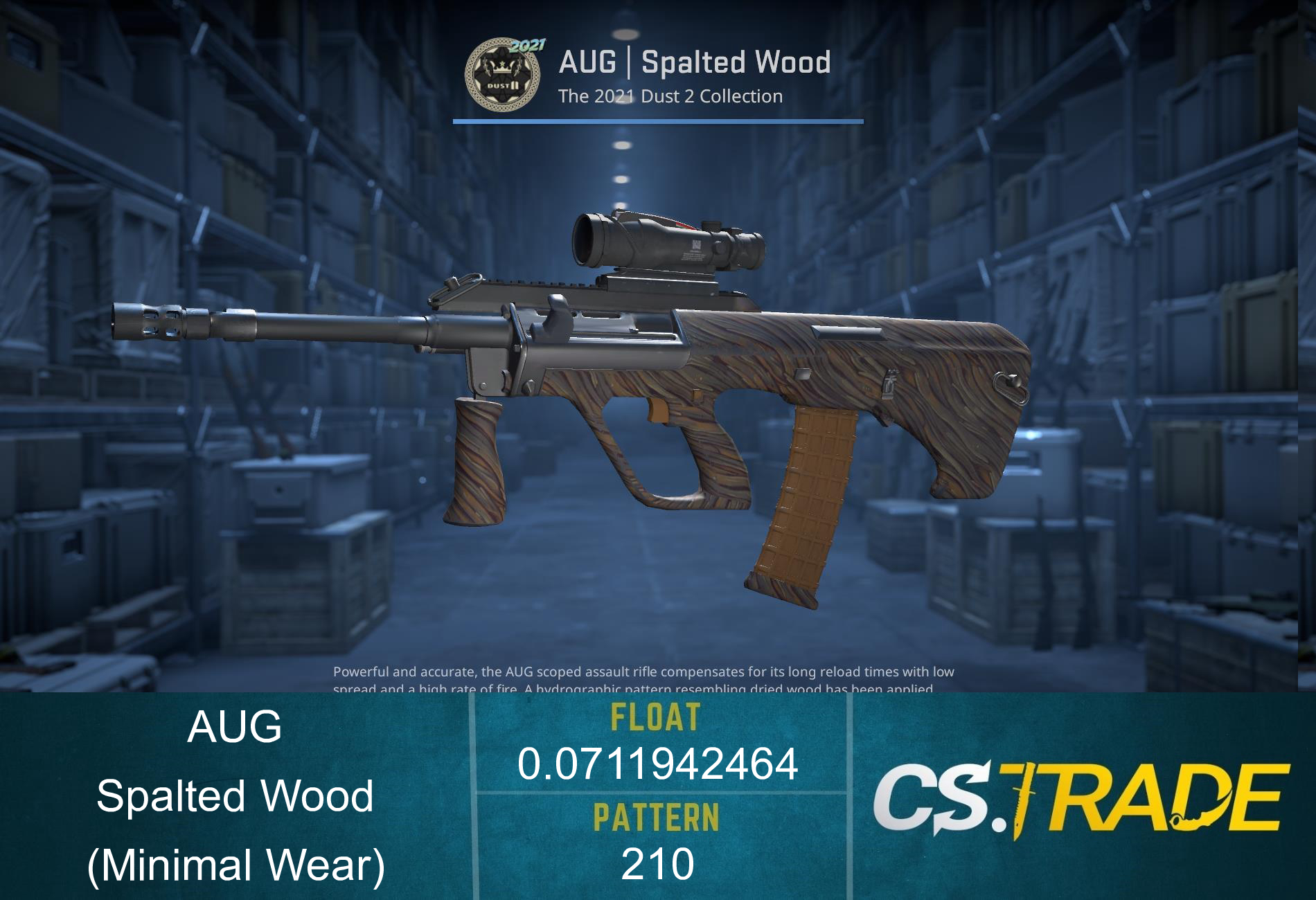 AUG | Spalted Wood (Minimal Wear) Screenshot