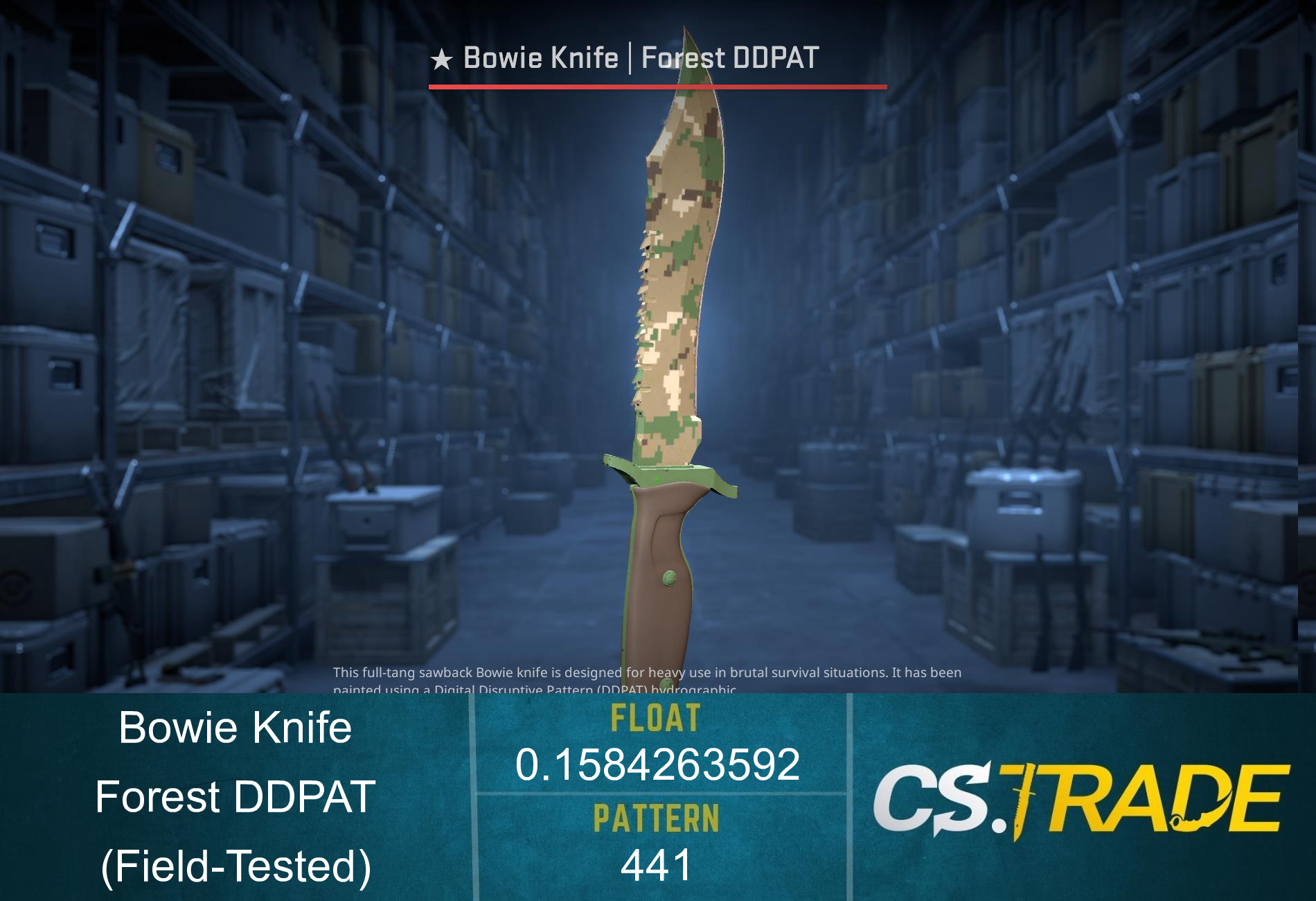 ★ StatTrak™ Bowie Knife | Forest DDPAT (Field-Tested) Screenshot