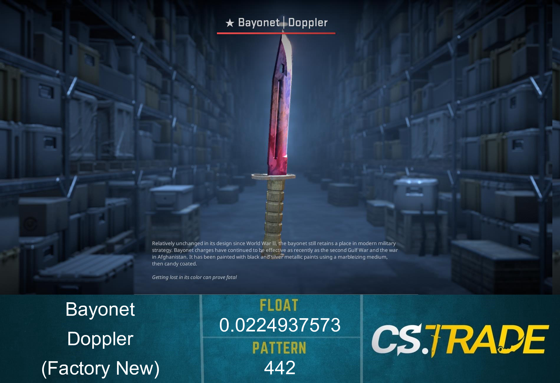 ★ Bayonet | Doppler Phase 1 (Factory New) Screenshot