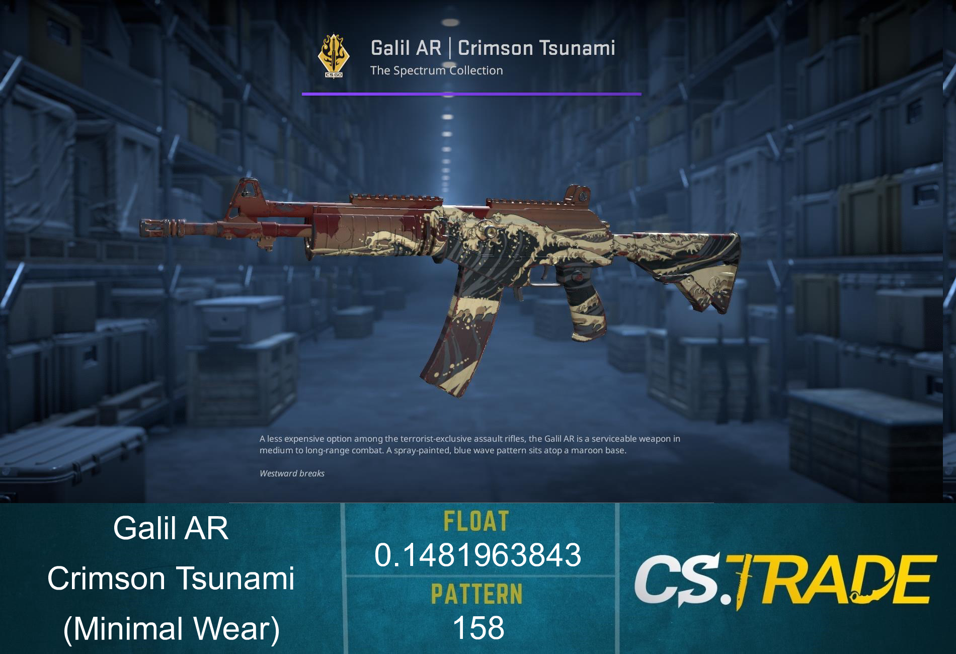 Galil AR | Crimson Tsunami (Well-Worn) Screenshot