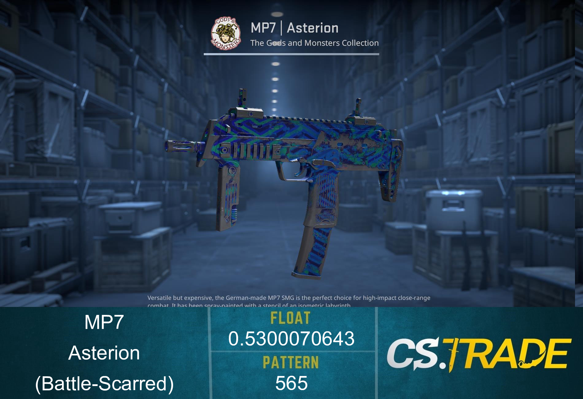 MP7 | Asterion (Battle-Scarred) Screenshot