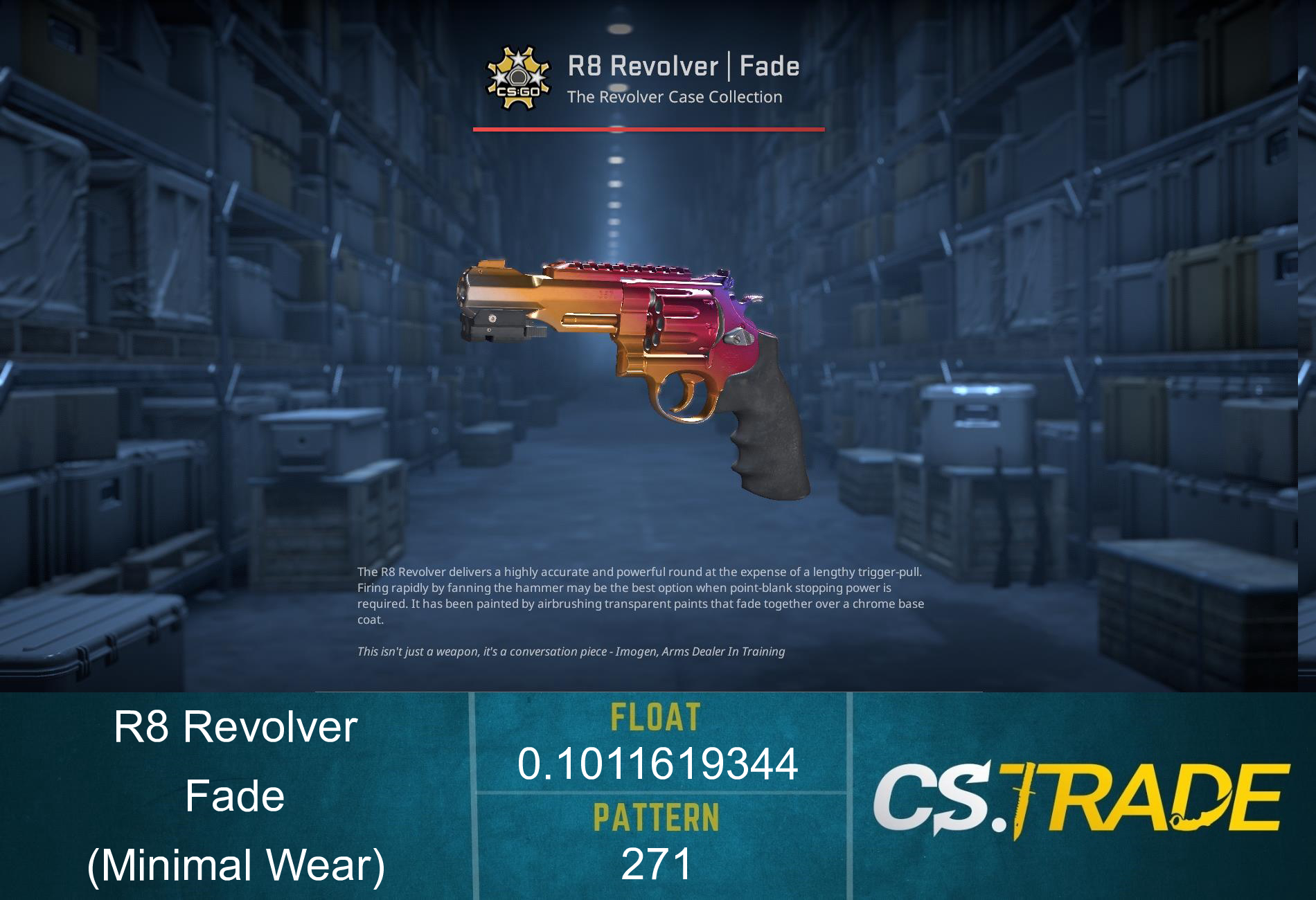 StatTrak™ R8 Revolver | Fade (Minimal Wear) Screenshot