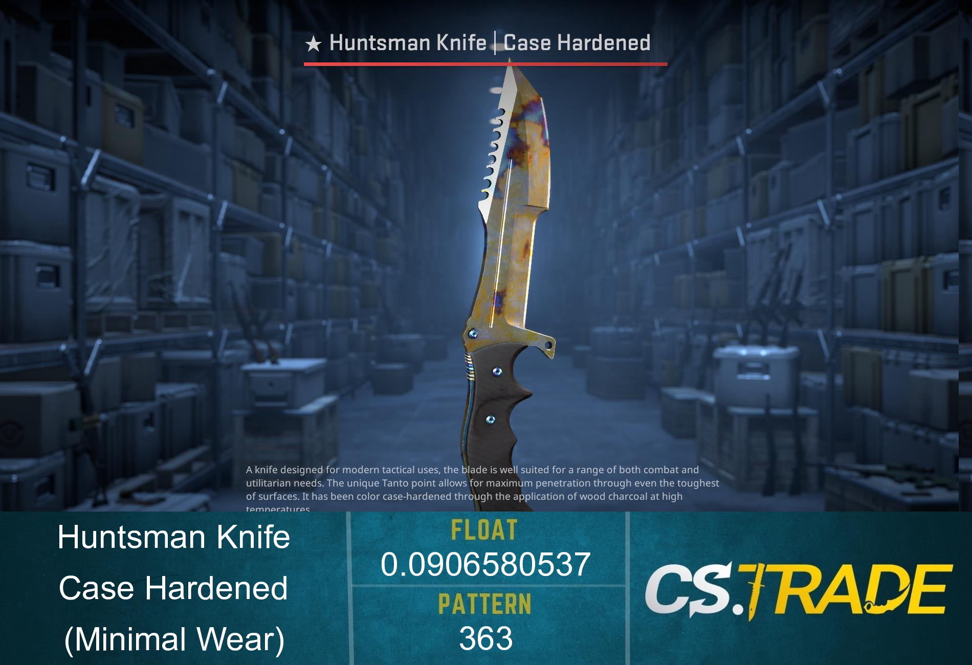 ★ Huntsman Knife | Case Hardened (Minimal Wear) Screenshot