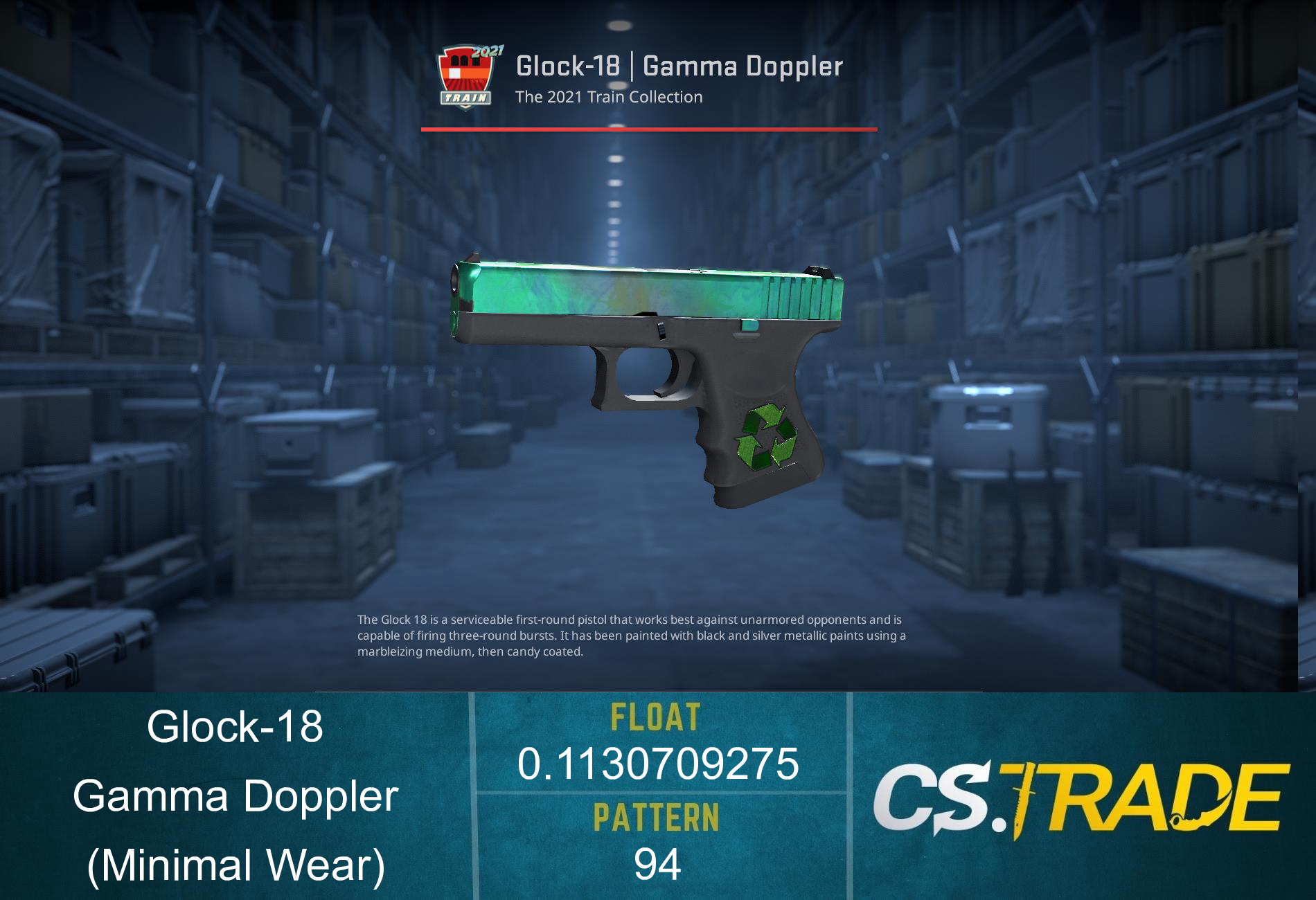 Glock-18 | Gamma Doppler Phase 2 (Minimal Wear) Screenshot