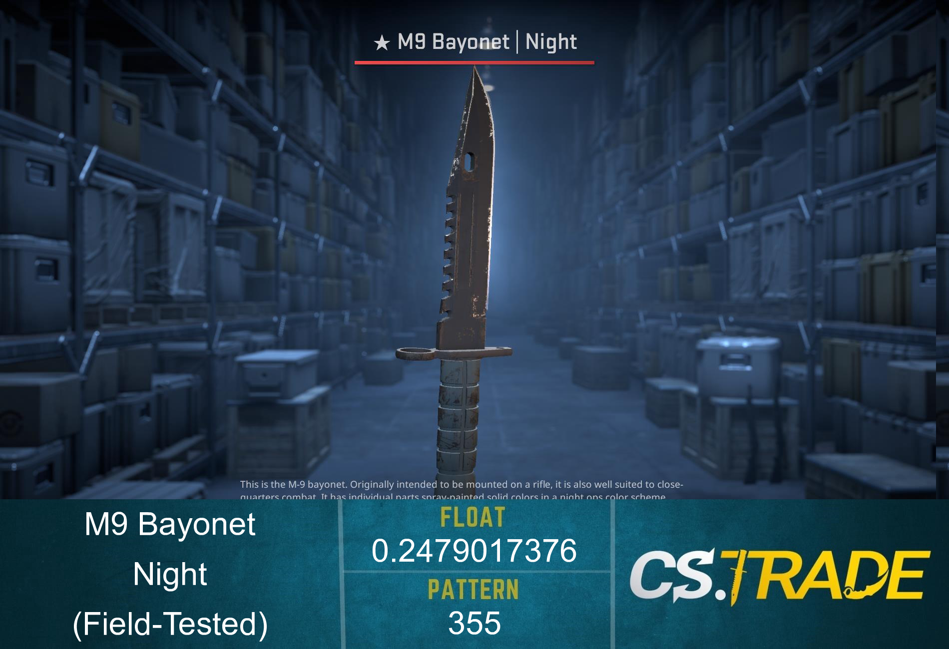 ★ StatTrak™ M9 Bayonet | Night (Field-Tested) Screenshot