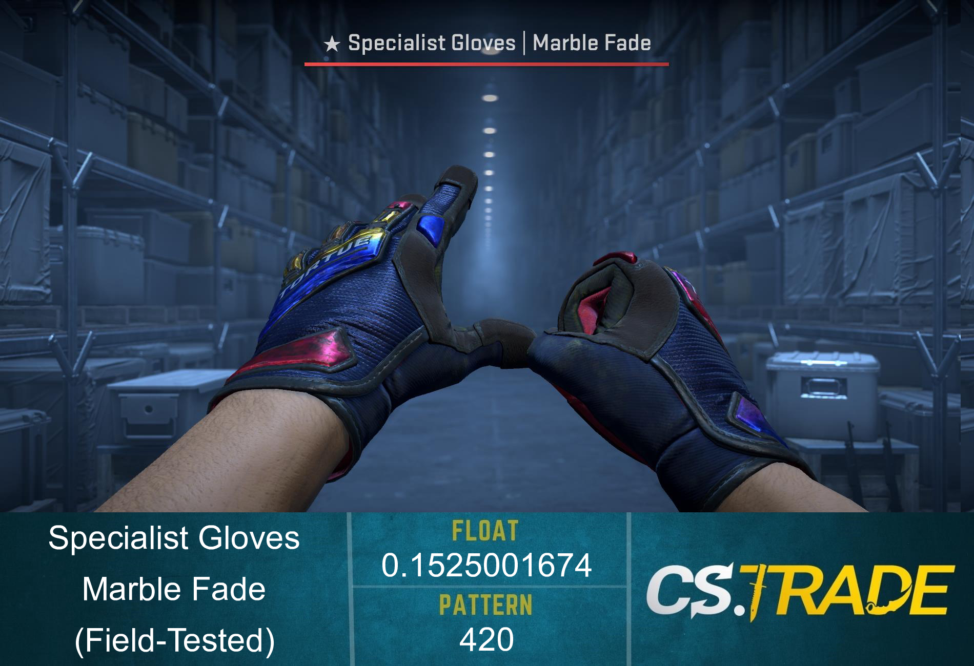 ★ Specialist Gloves | Marble Fade (Field-Tested) Screenshot