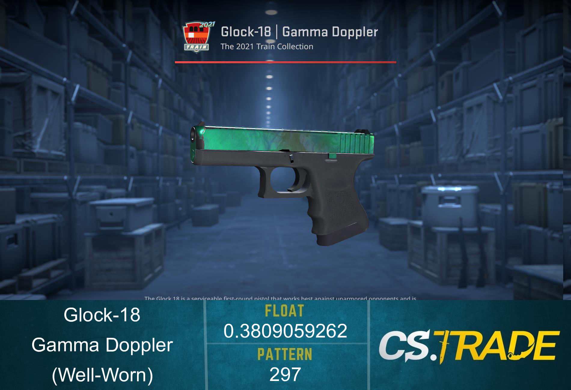 Glock-18 | Gamma Doppler (Well-Worn) Screenshot