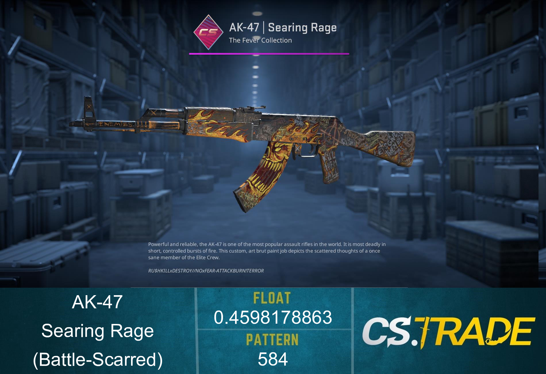 AK-47 | Searing Rage (Battle-Scarred) Screenshot