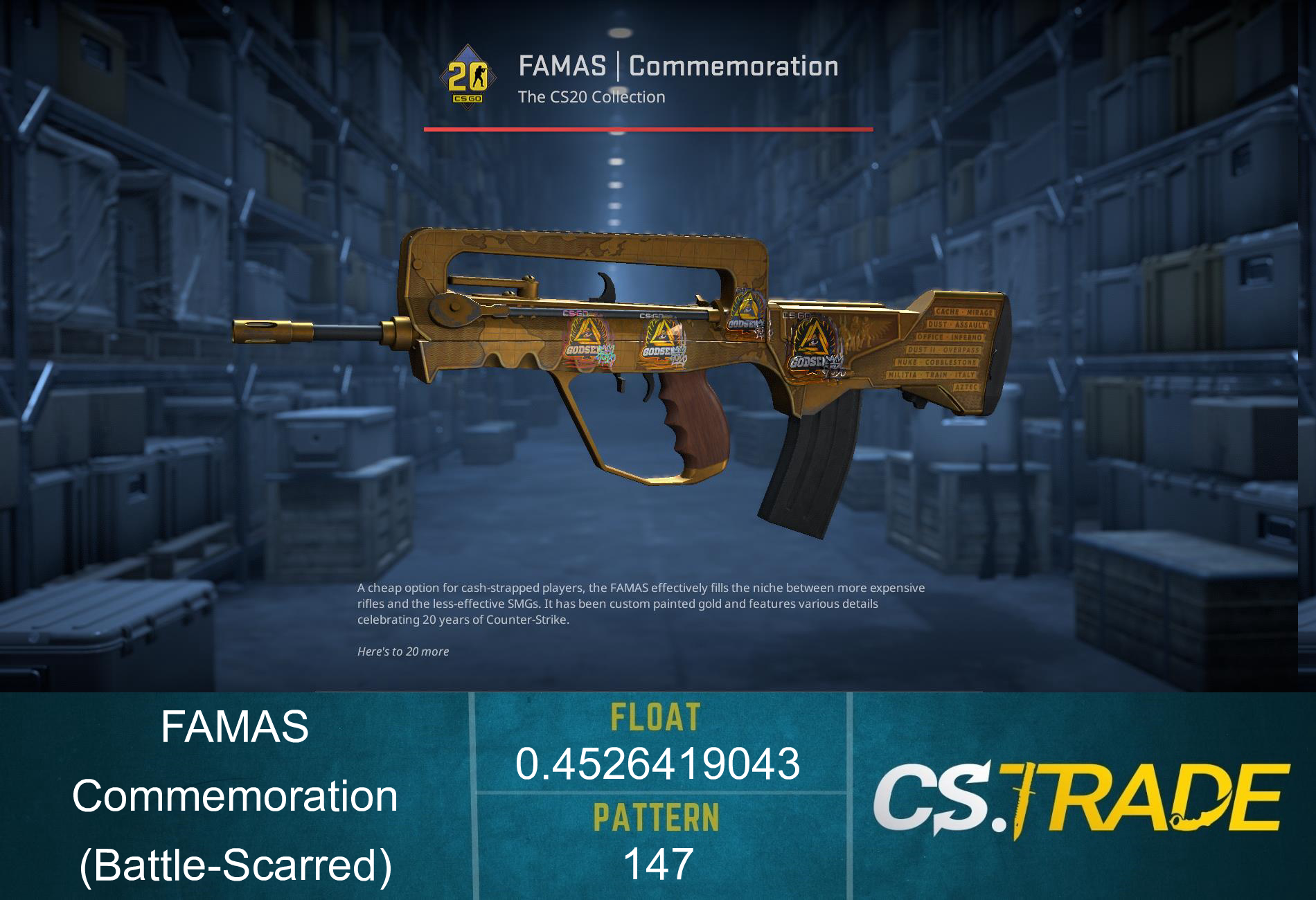 FAMAS | Commemoration (Battle-Scarred) Screenshot