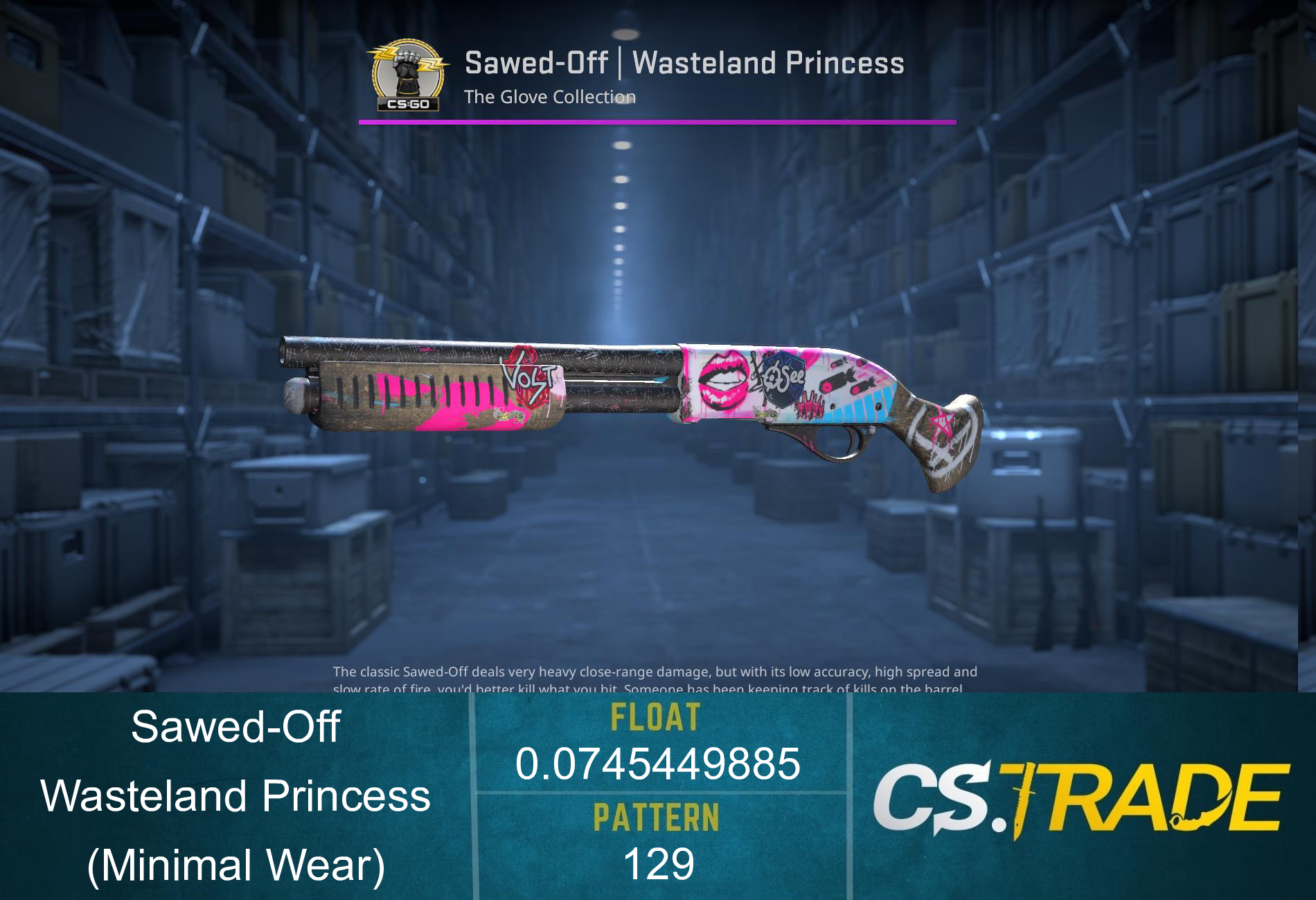 StatTrak™ Sawed-Off | Wasteland Princess (Minimal Wear) Screenshot
