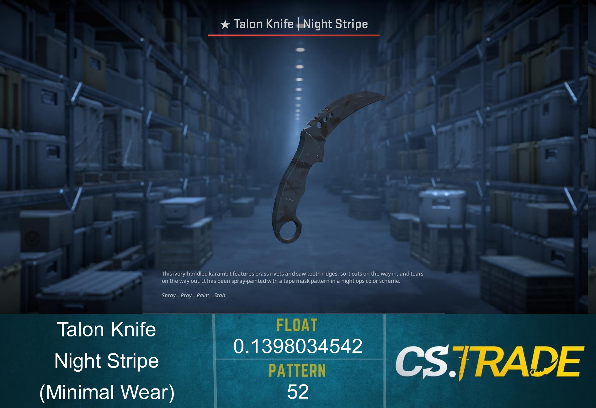 ★ Talon Knife | Night Stripe (Factory New) Screenshot