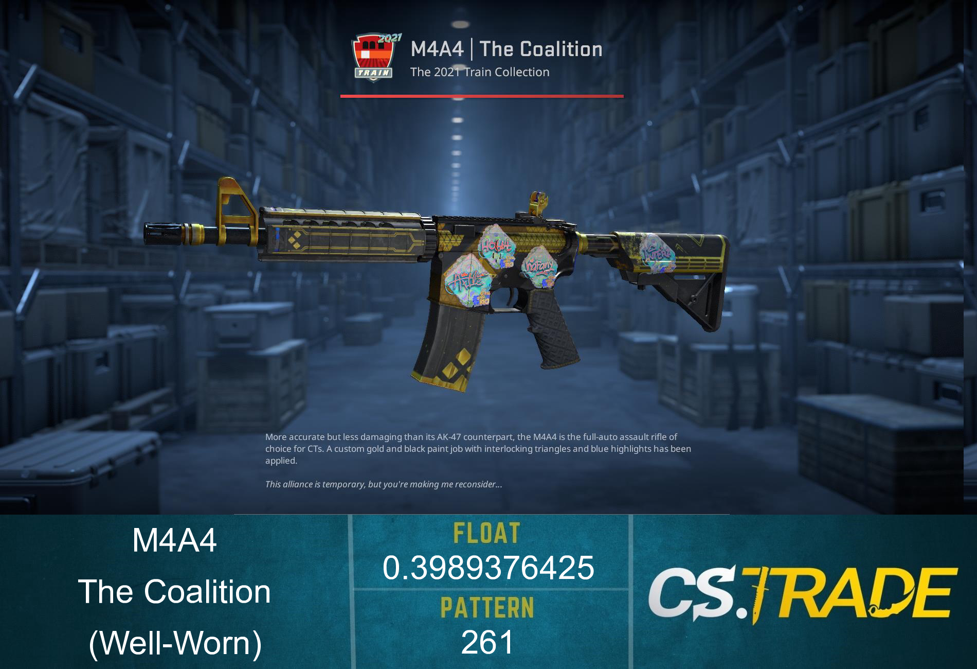 M4A4 | The Coalition (Well-Worn) Screenshot